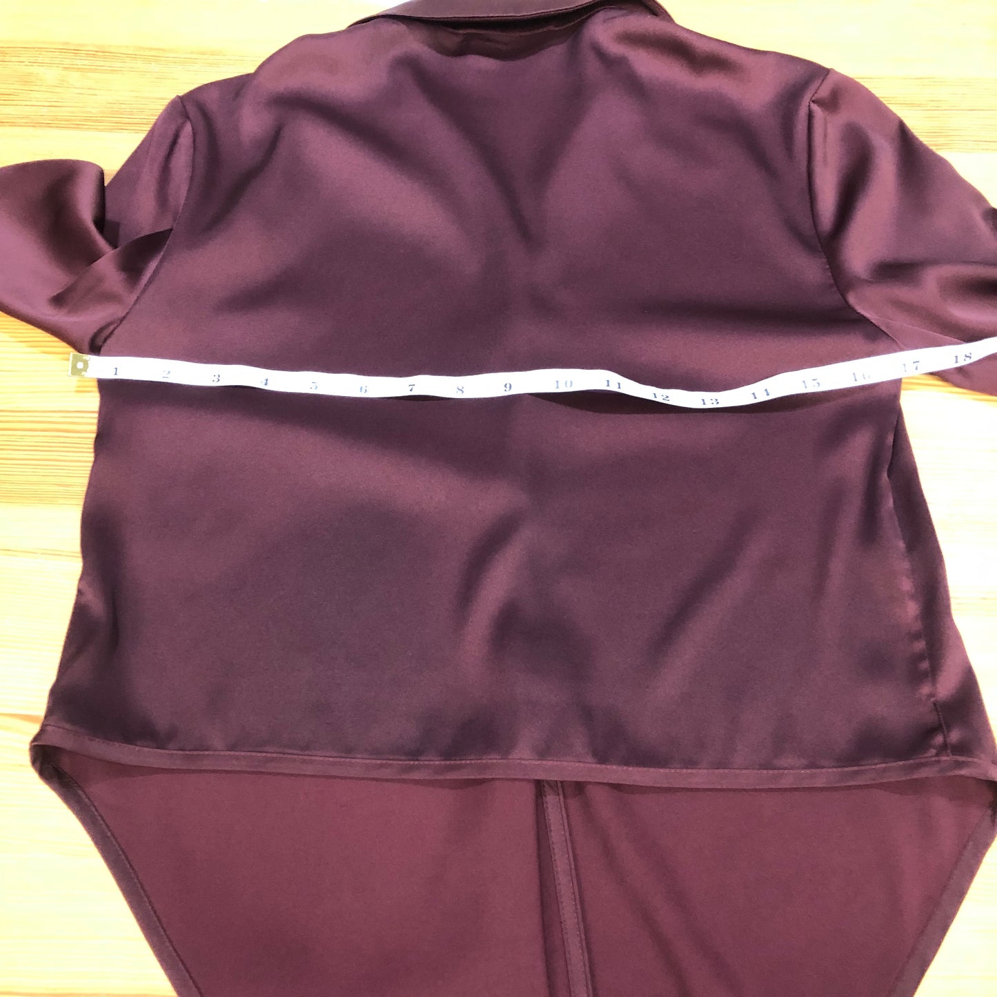Acne Studios Satin Wrap Blouse Burgundy