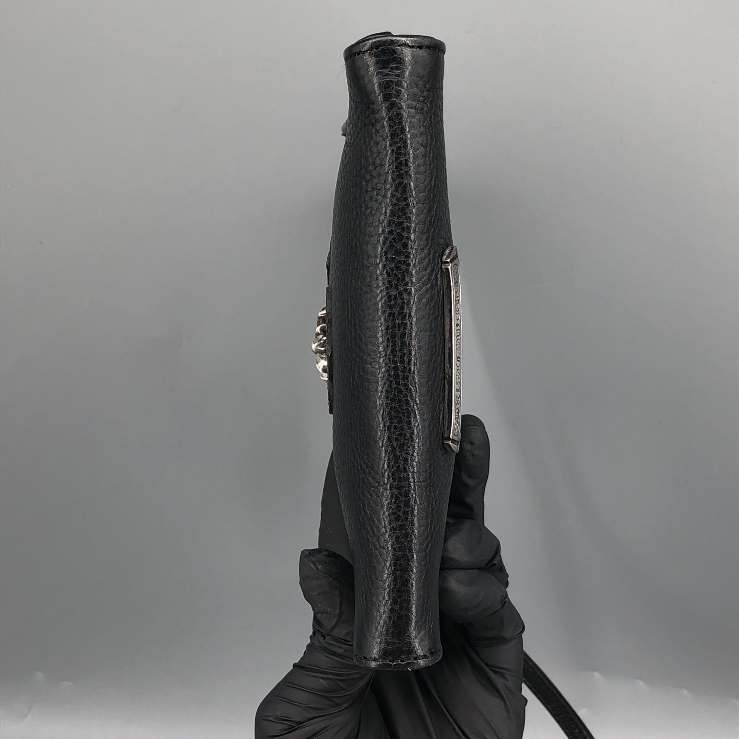 Chrome Hearts Cross Logo Leather Crossbody Bag Black