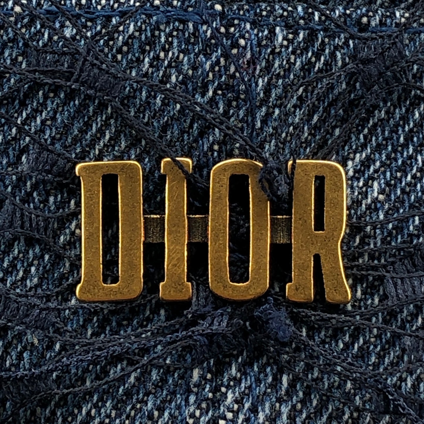 Christian Dior Denim Mesh Overlay Newsboy Cap Size 57cm