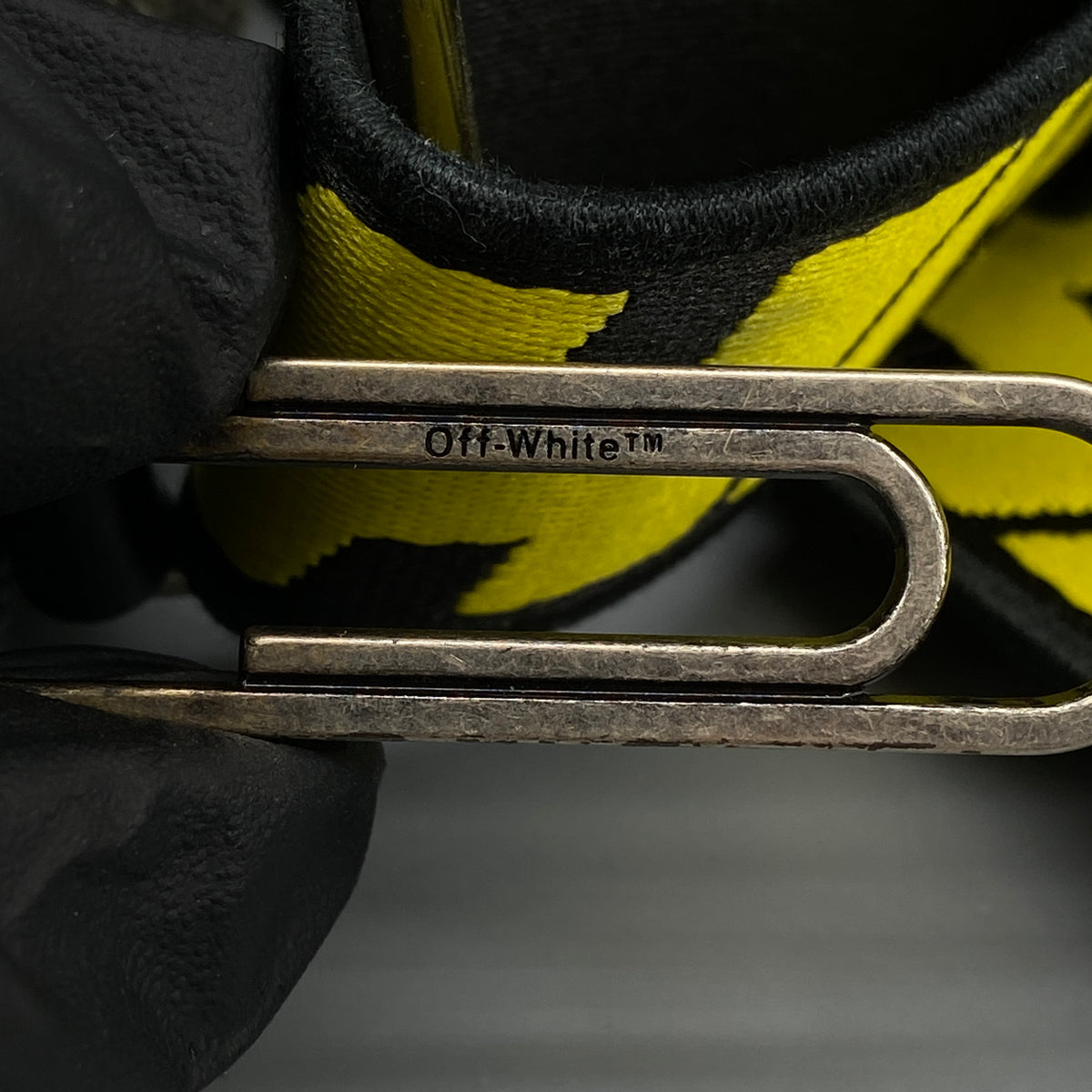 Off-White Grey Canvas Crossbody Camera Bag