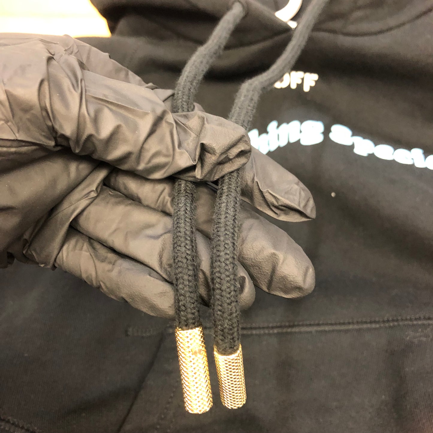 Off-White Black Cropped "Something Special" Hoodie Size XXS