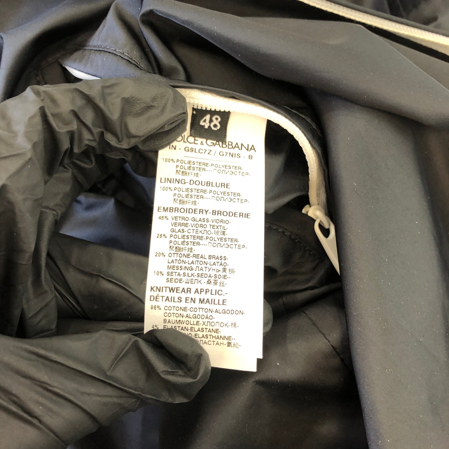Dolce & Gabbana Black Bomber Jacket size 48