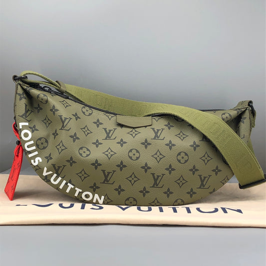 Louis Vuitton Monogram Hamac Bag Khaki Green Vermillion Red