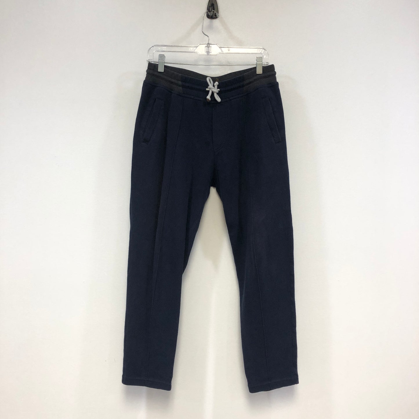 Brunello Cucinelli Men's Navy Blue Drawstring Sweatpants Size S