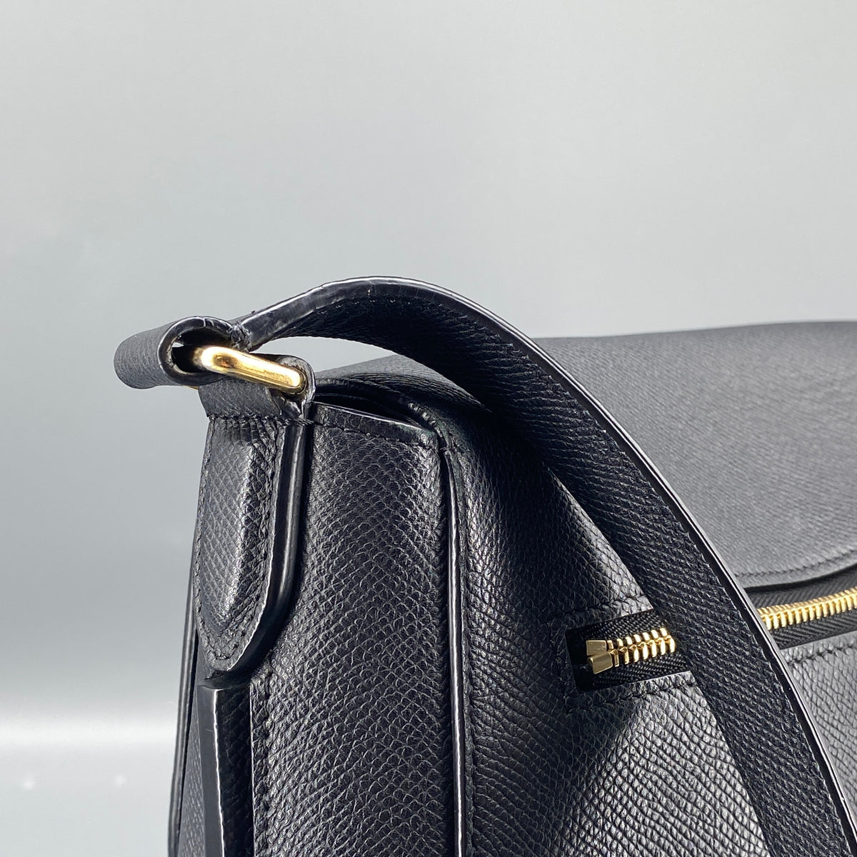 Celine Trotteur Crossbody Bag Black Leather