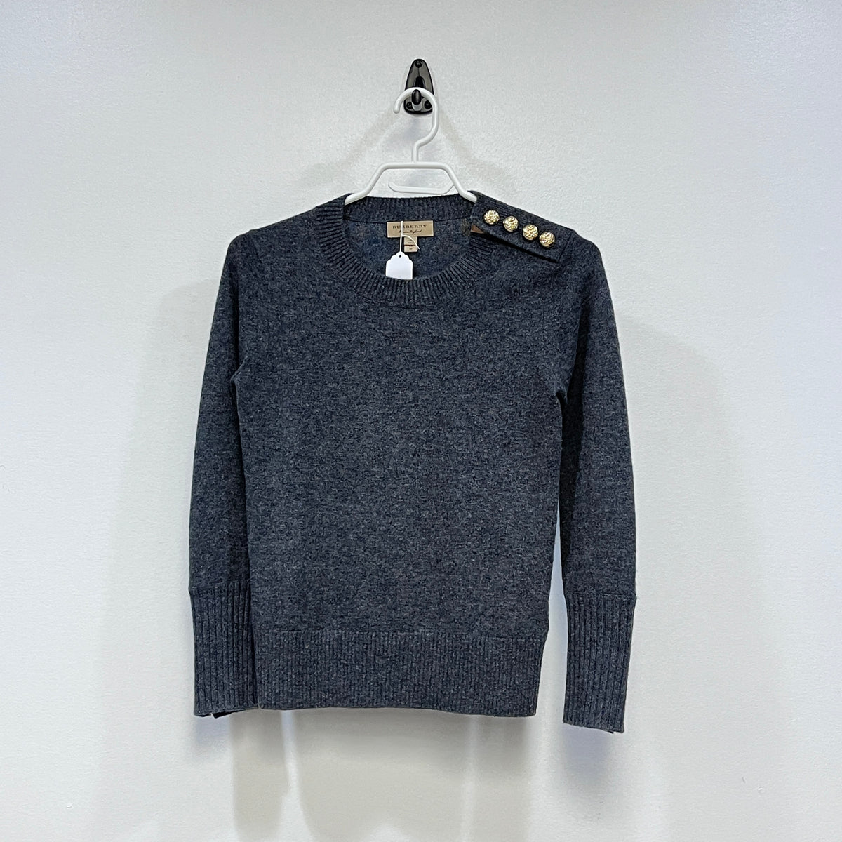 Burberry Grey Knit Sweater Size XS