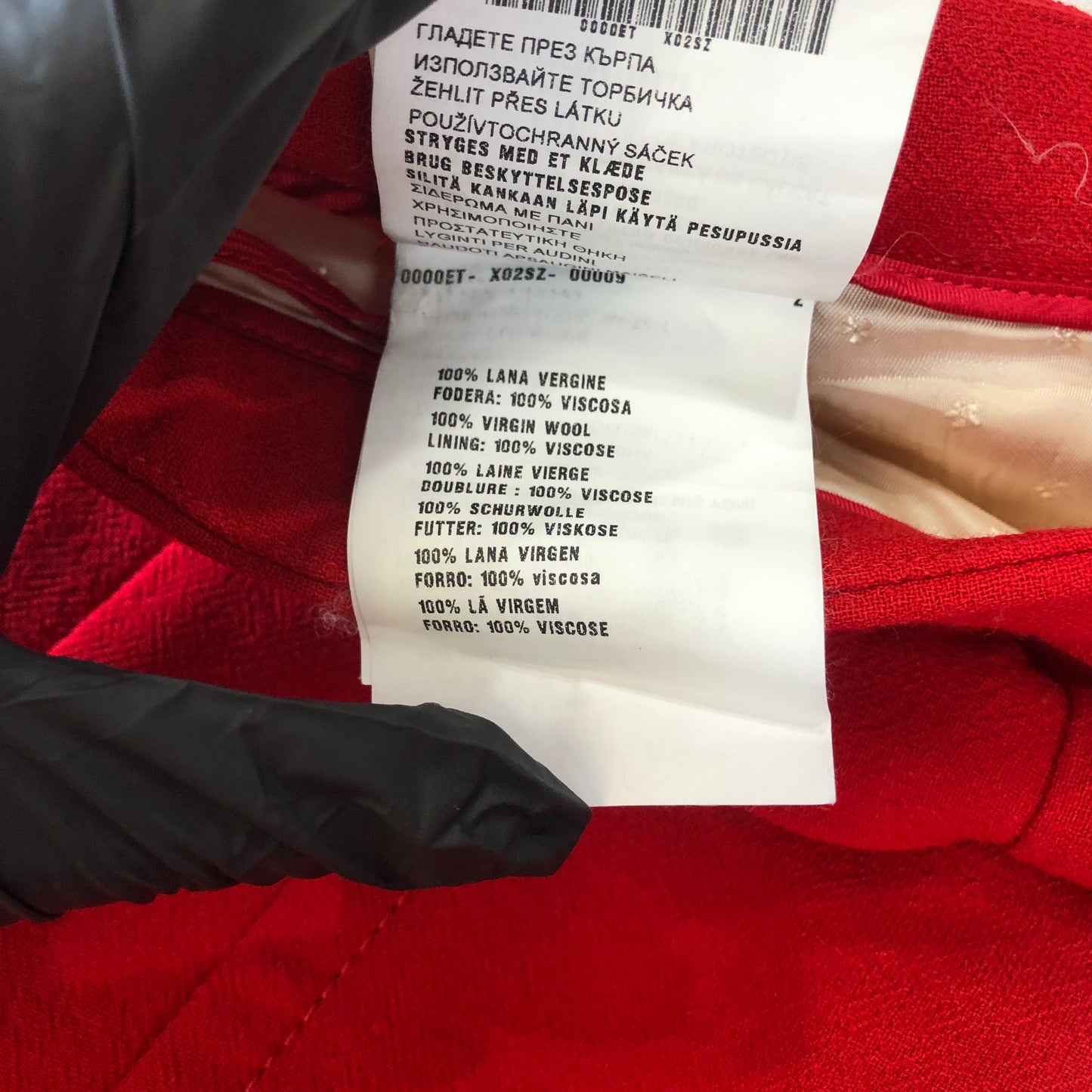 Miu Miu Red Wool Bow Detail A-Line Mini Skirt Size 38