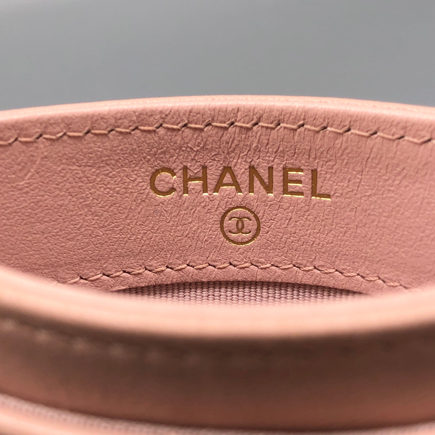 Chanel Blush Pink Quilted Card Holder