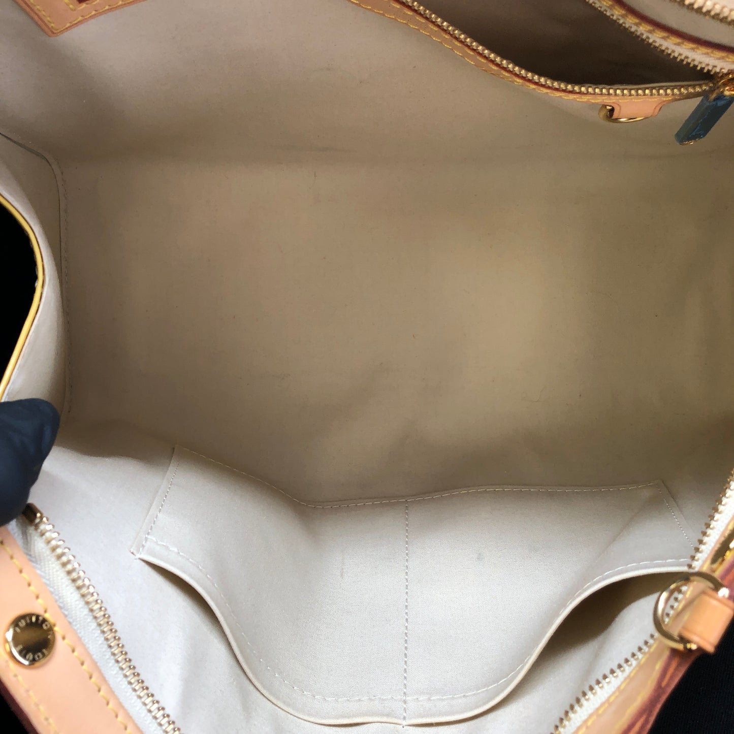 Louis Vuitton Monogram Vernis Brea Patent Leather Yellow Bag