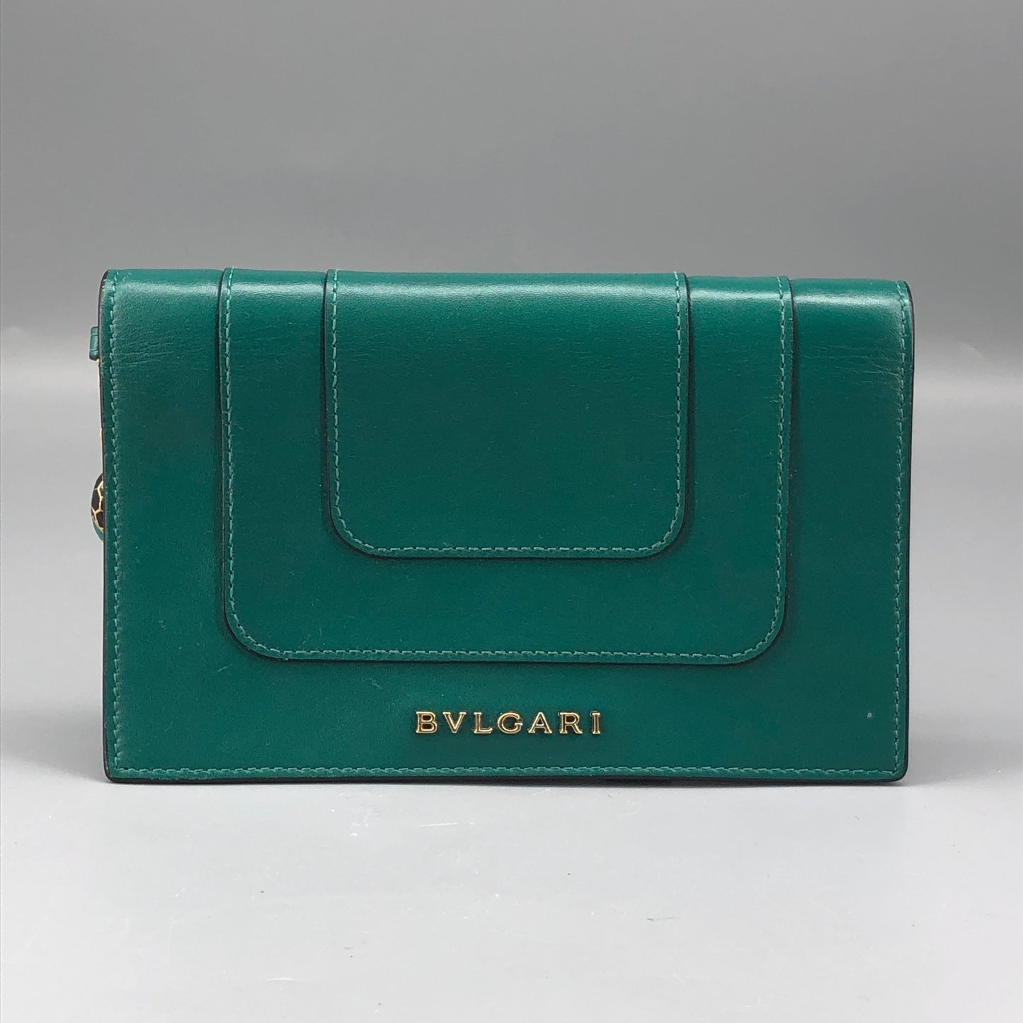 Bvlgari Serpenti Forever Green & Purple Leather  Wallet