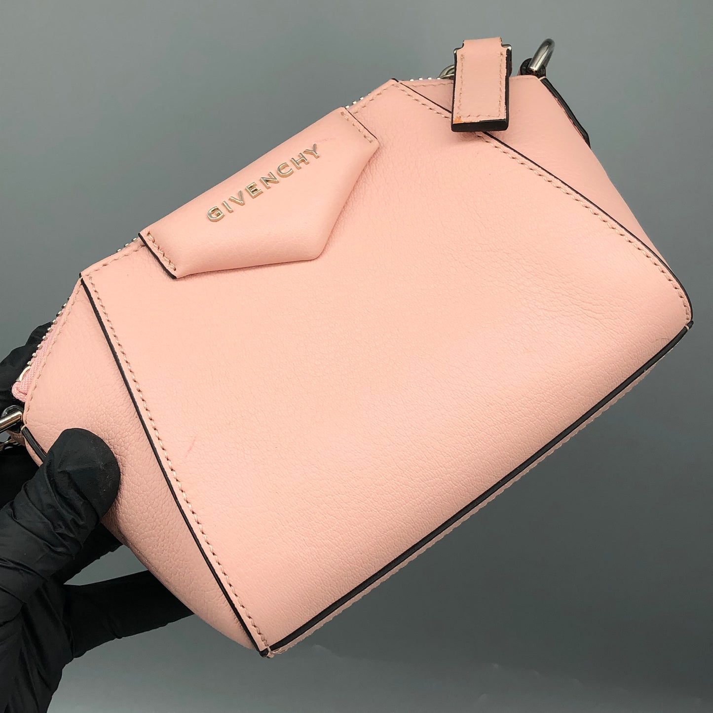 Givenchy Mini Antigona Leather Crossbody Bag Blush Pink