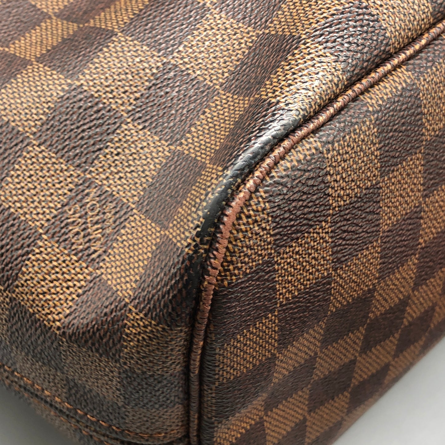 Louis Vuitton Neverfull Damier Ebene Tote Bag Brown