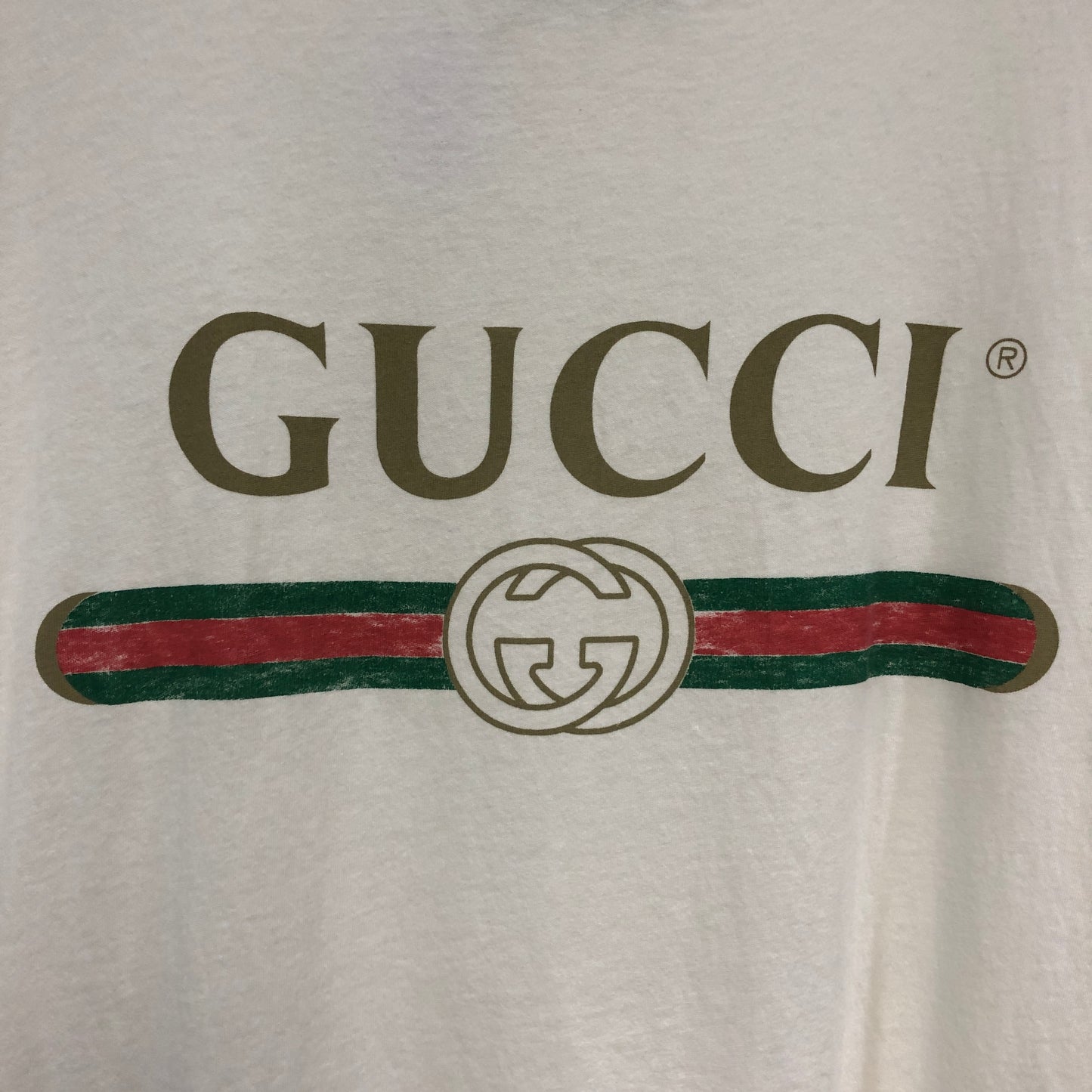 Gucci White Web Stripe & Floral Print T-Shirt Size XS
