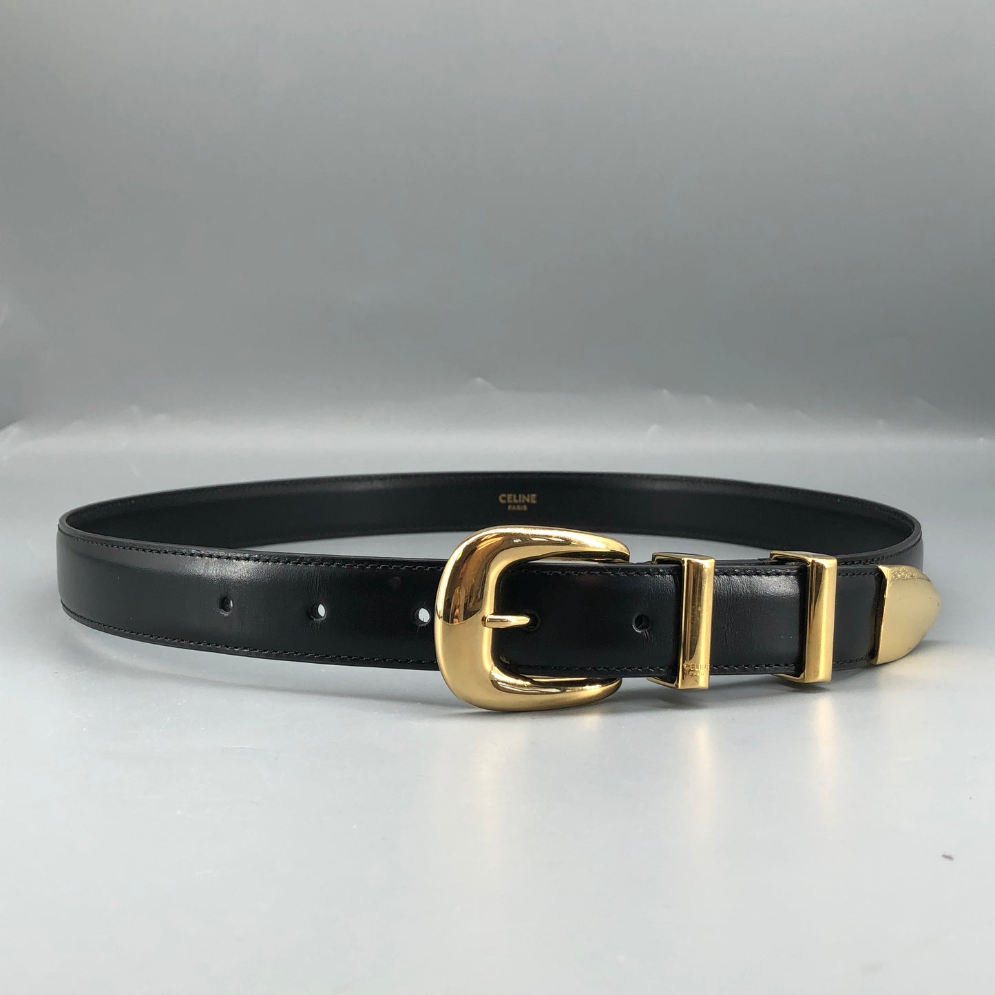 Celine Classic Leather Belt 80cm Black