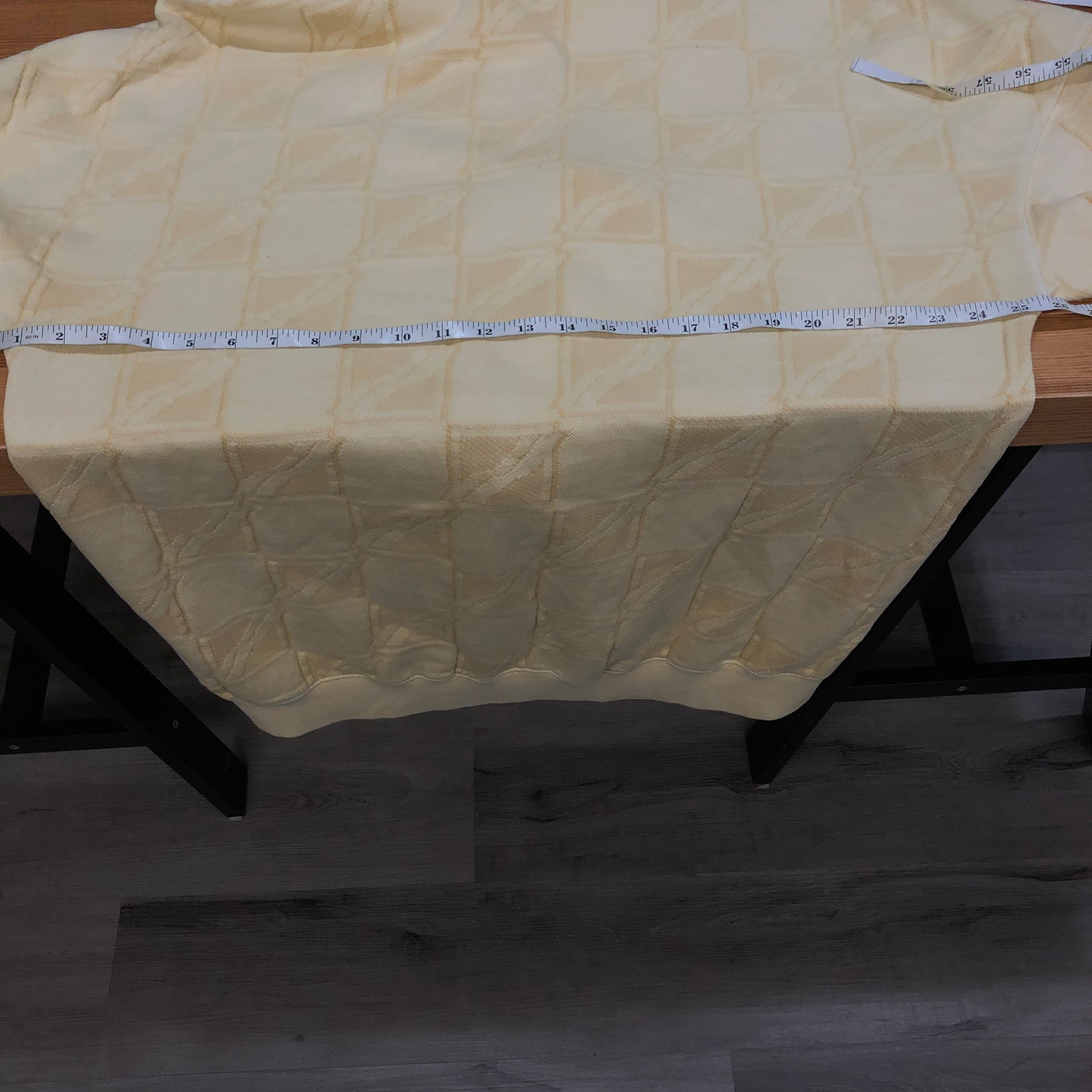 We11done Jacquard Hoodie Size L Yellow