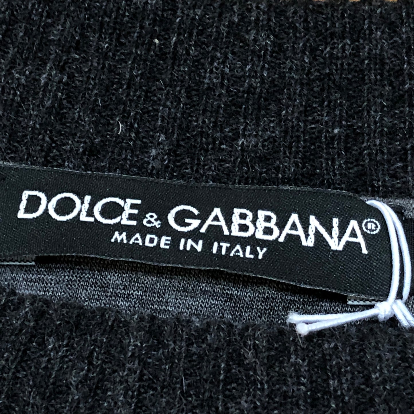 Dolce & Gabbana Claret Grey Black Jacquard Long Sleeve Knit Top Size 36