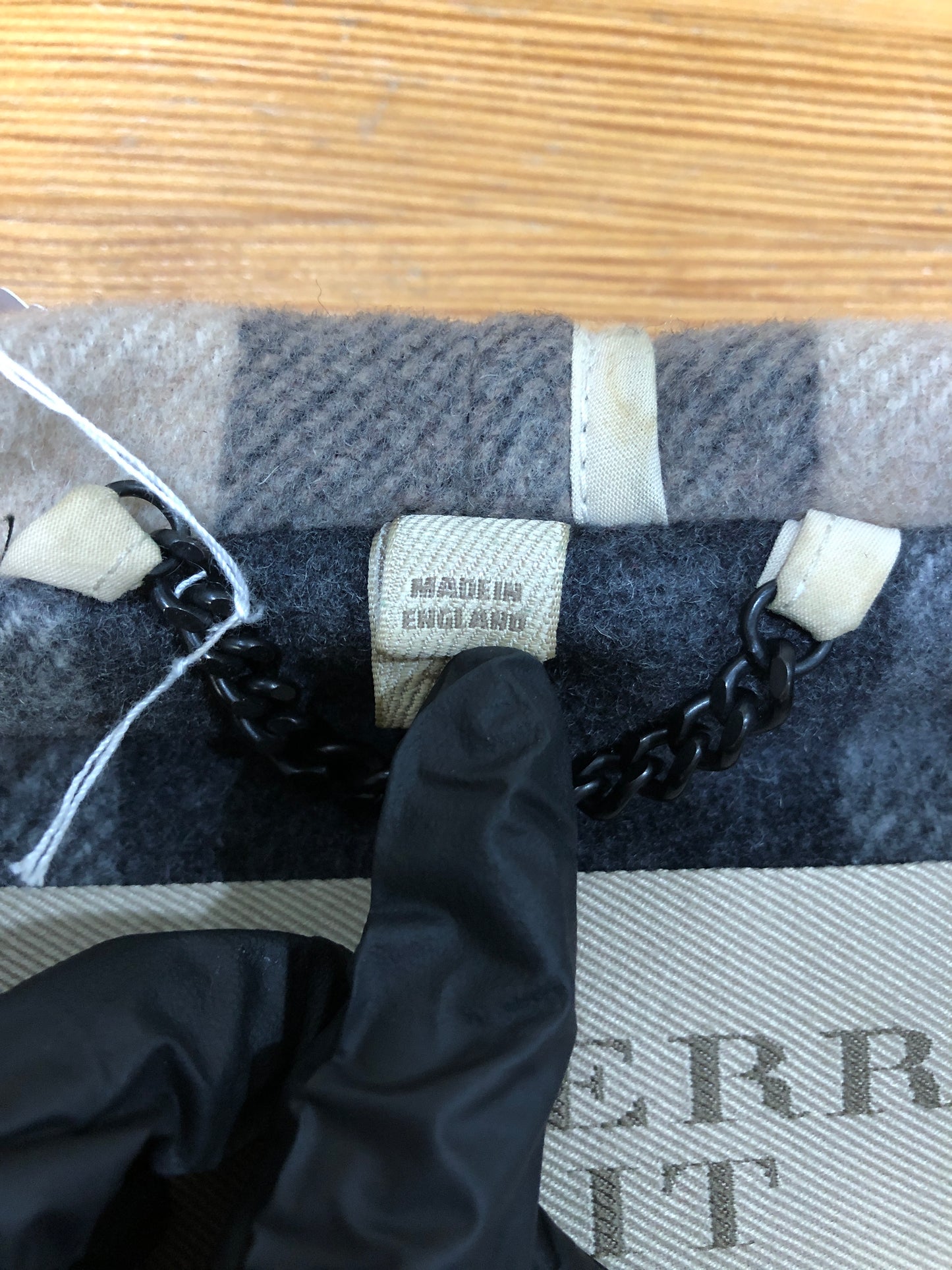 Burberry Black Wool Duffle Coat Size XL