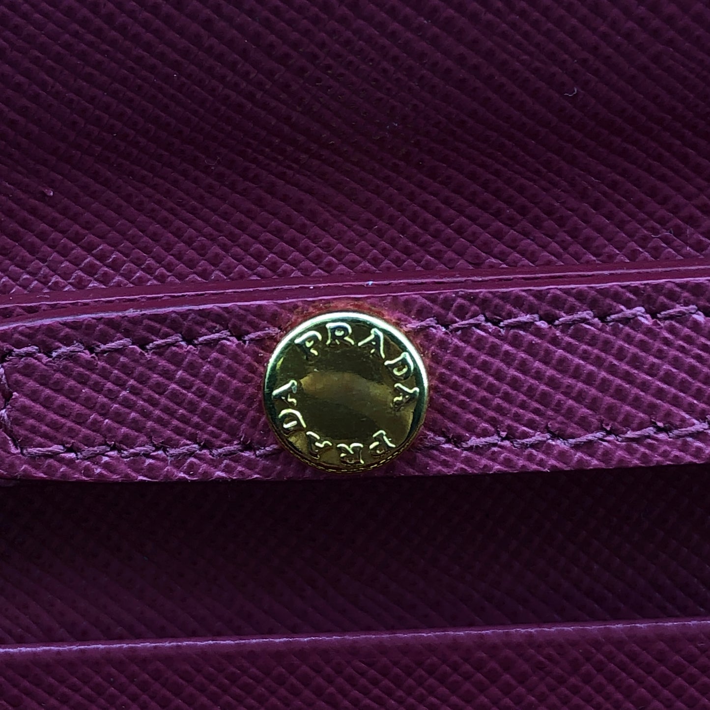 Prada Saffiano Leather WOC Wallet On Chain Hot Pink
