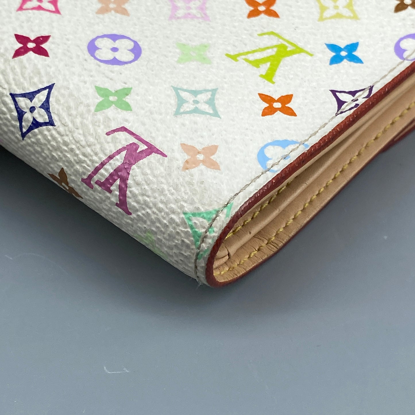 Louis Vuitton White Multicolor Monogram Wallet