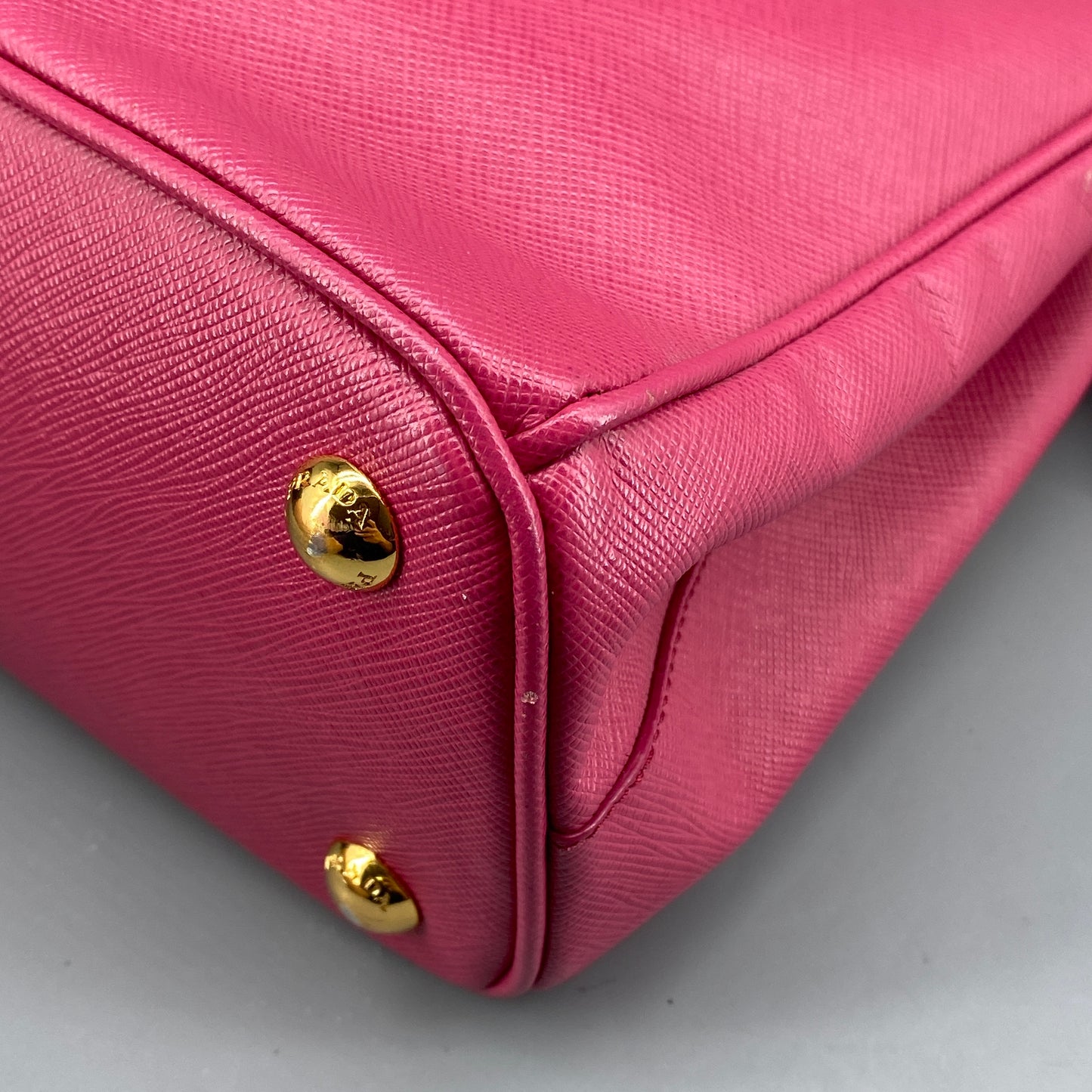 Prada Pink Saffiano Leather Galleria Handbag