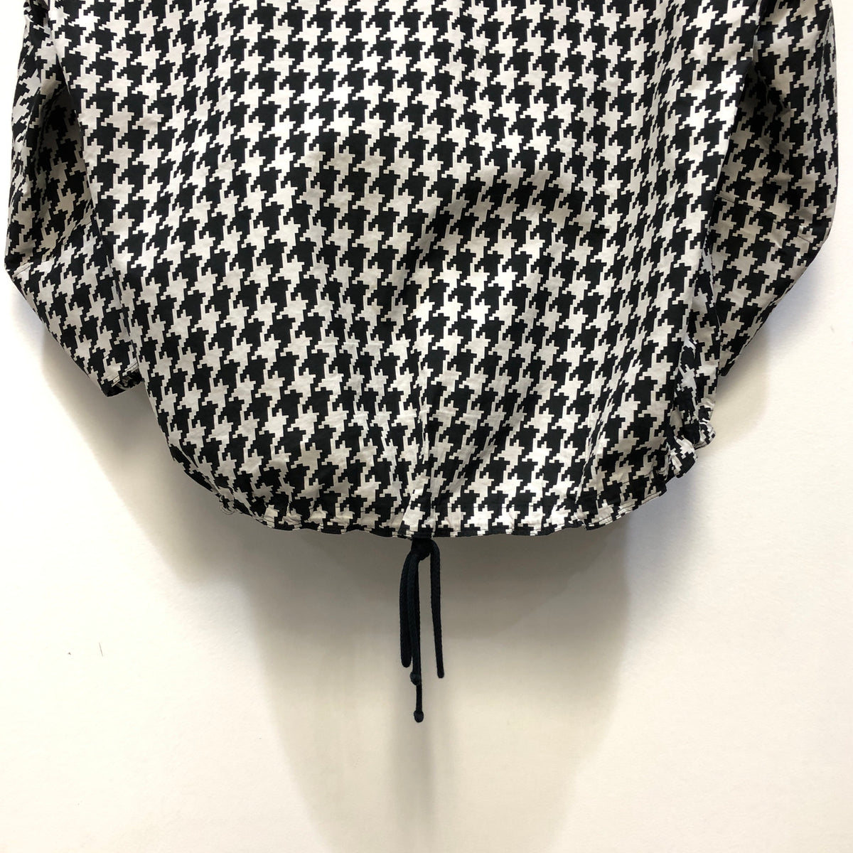 Christian Dior Black & white Houndstooth Zip Hooded Top Size XS