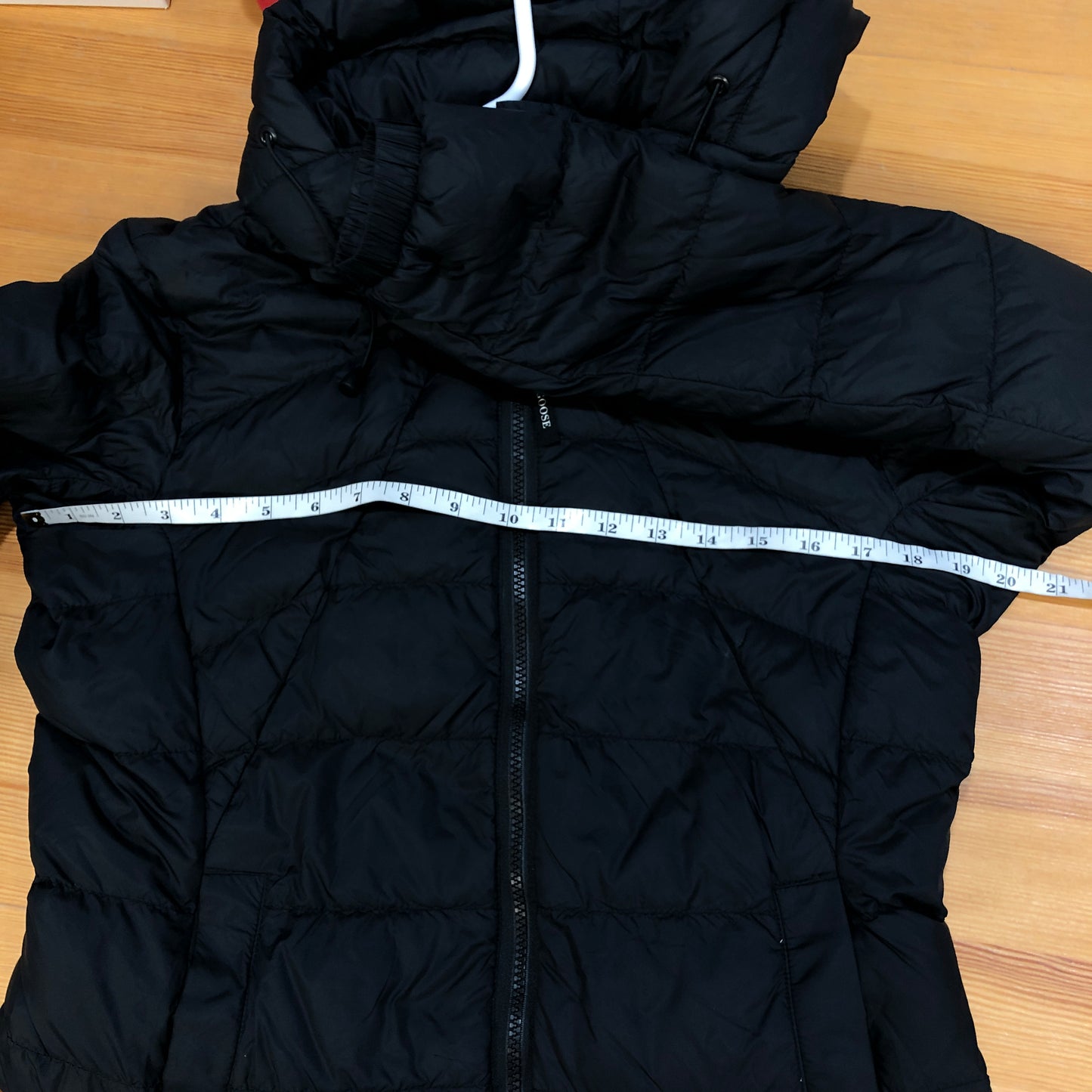 Canada Goose Black P2P 19.5in Hooded Light Down Jacket Size M
