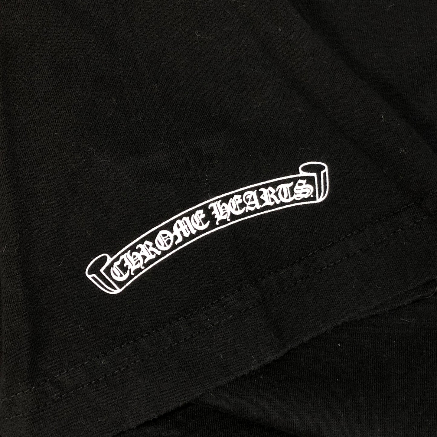 Chrome Hearts Black Gradient Graphic Print Short Sleeve T-shirt Size L