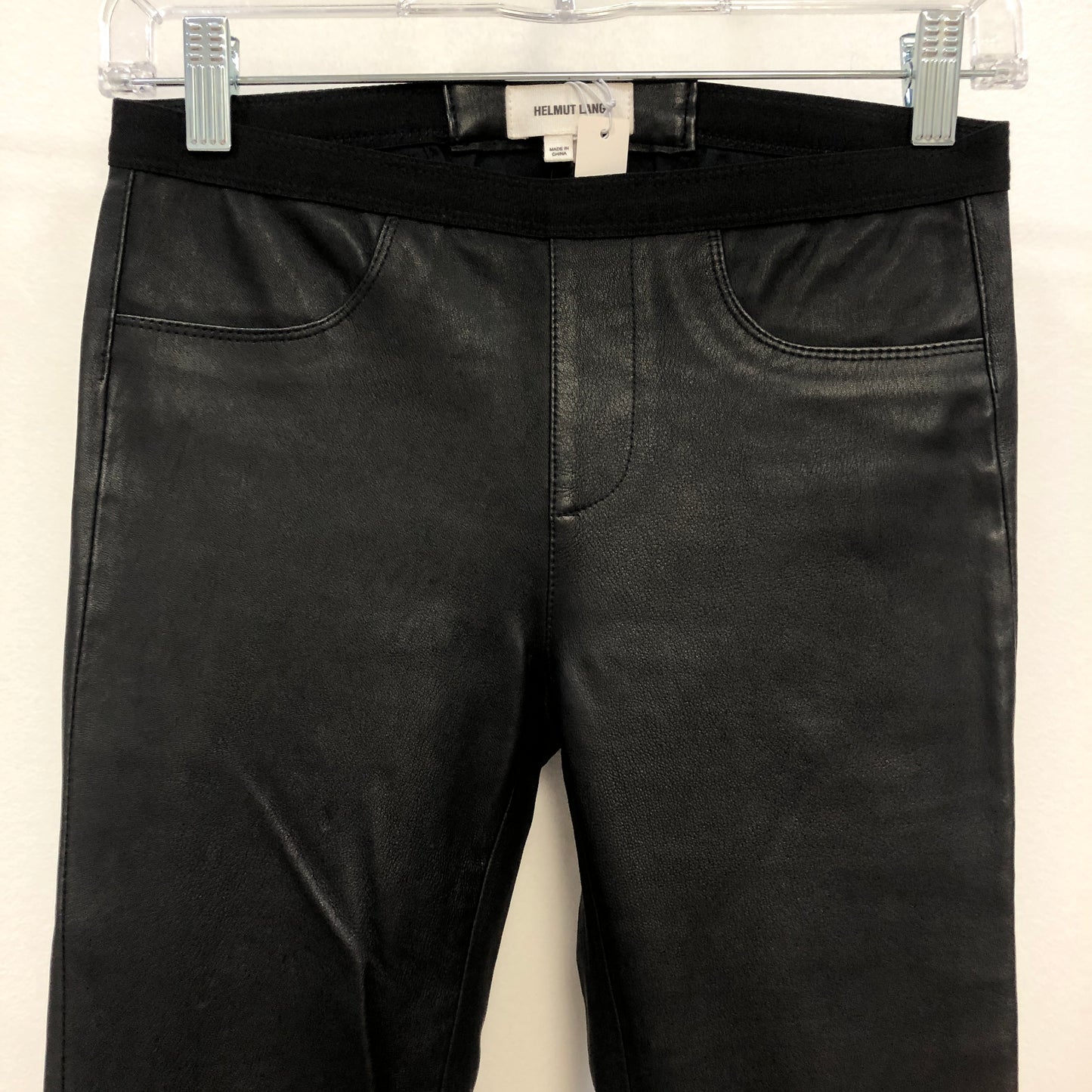 Helmut Lang Dark Brown Leather Slim Ankle Pants Size 00