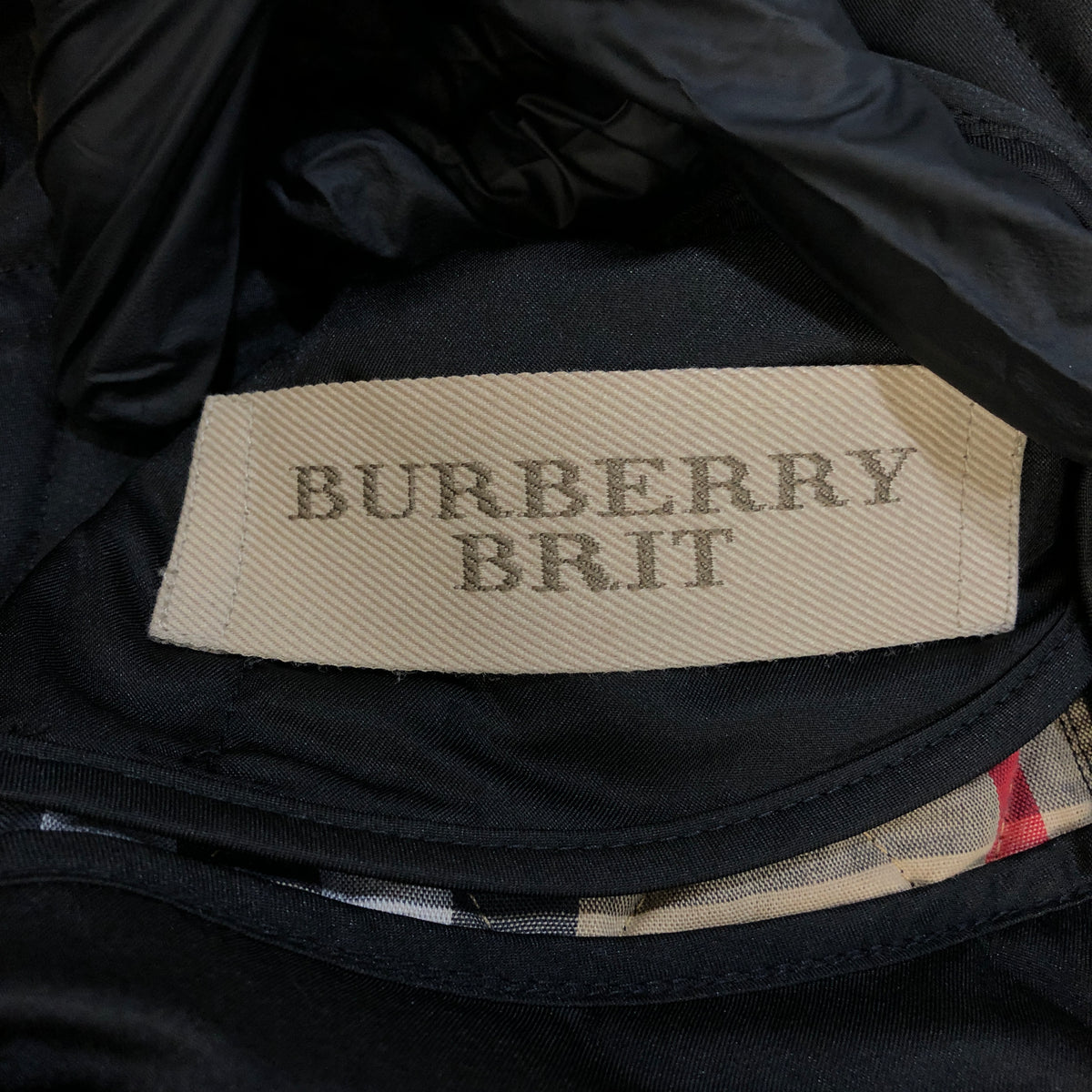 Burberry Black Quilted Double Breasted Coat Size S