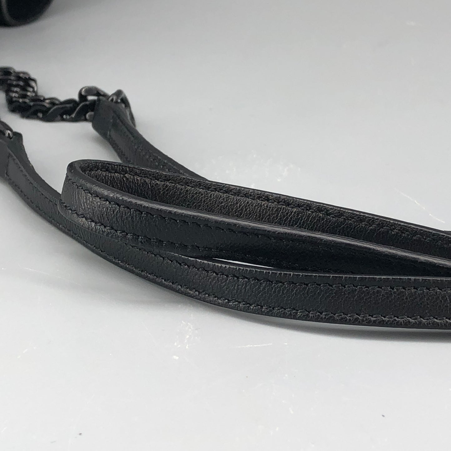 Saint Laurent Star Embossed Leather Mini Drawstring Bucket Bag Black