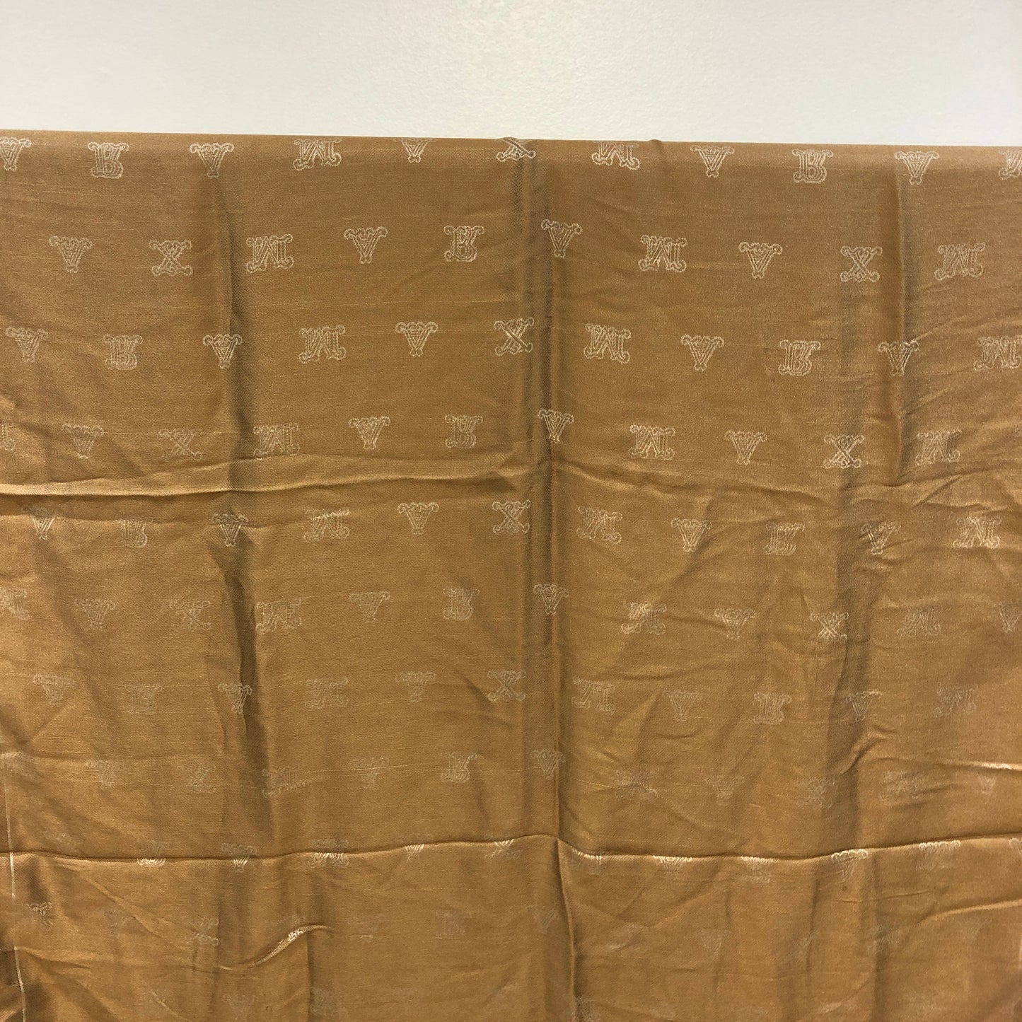Max Mara Brown Monogram Large Shawl Scarf 192×74cm