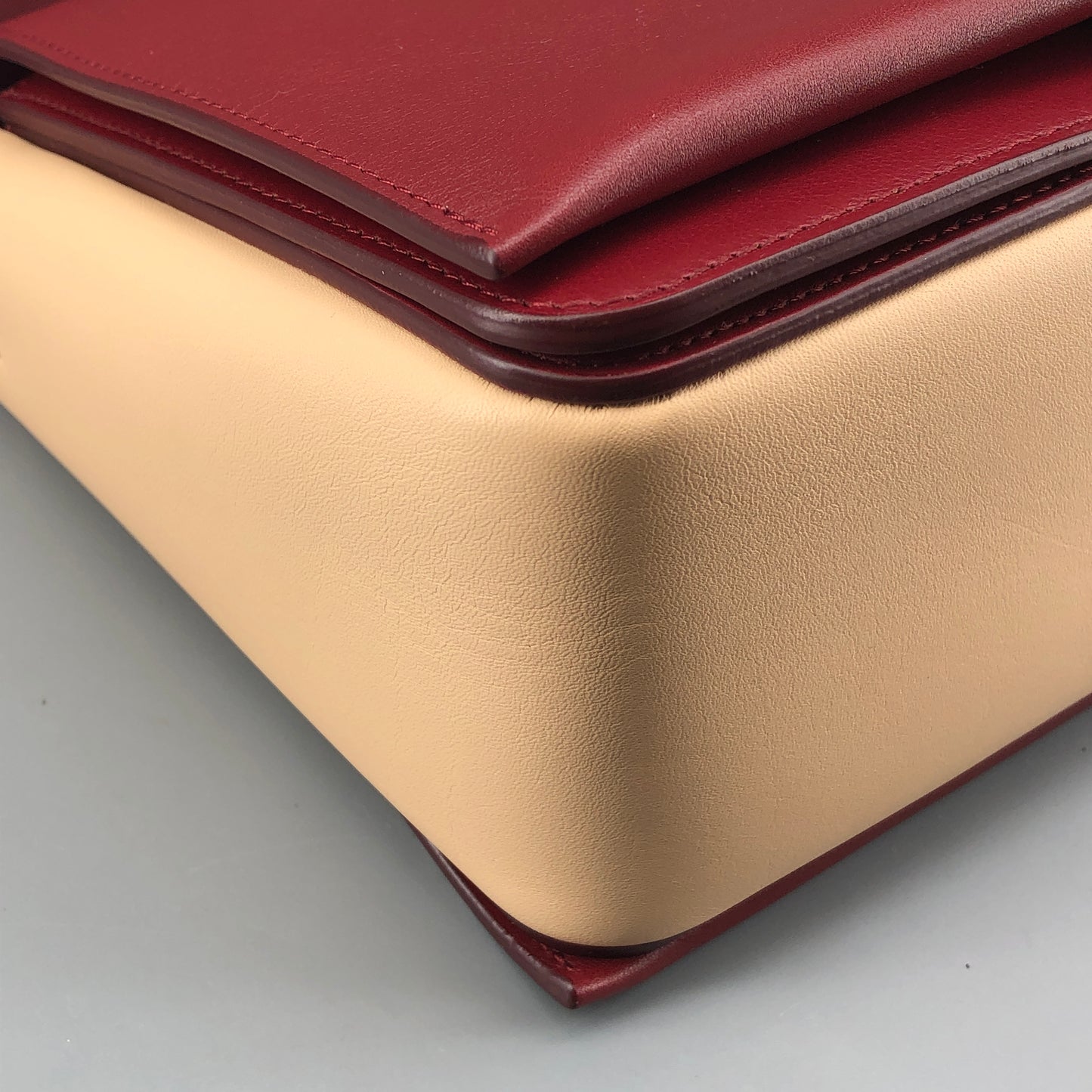 Celine Beige & Wine Color  Medium Frame Shoulder Bag