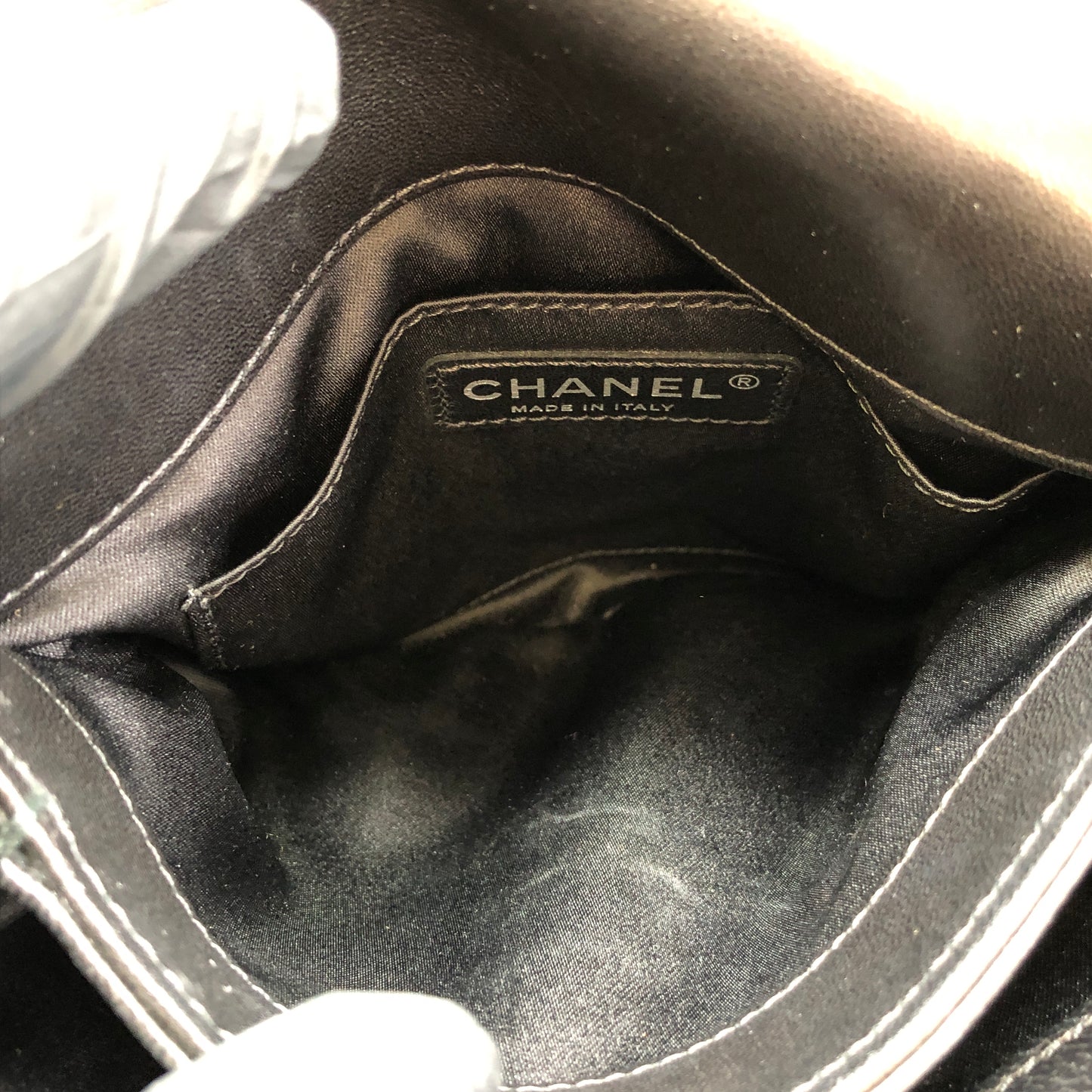 Chanel Lambskin Quilted Mini Chanel 3 Flap Black