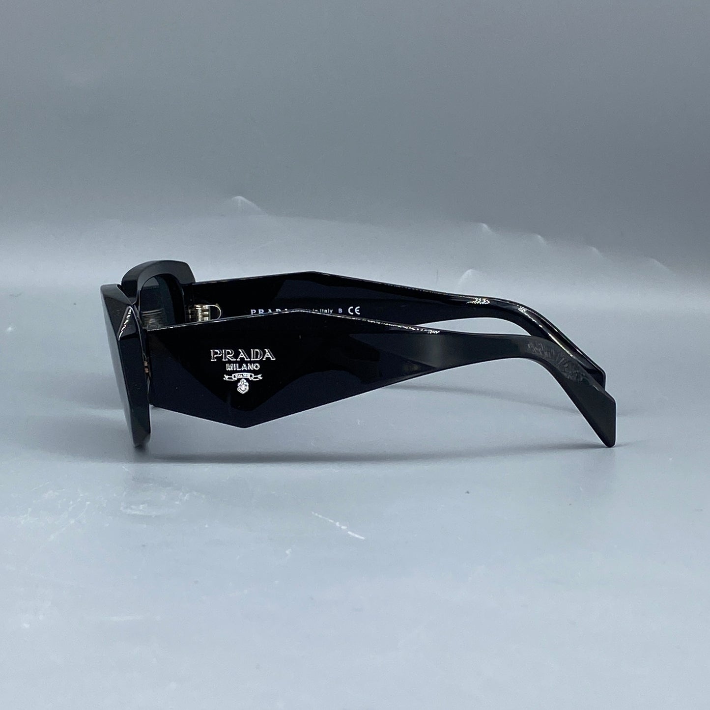 Prada Black Rectangular Frame Sunglasses 145mm