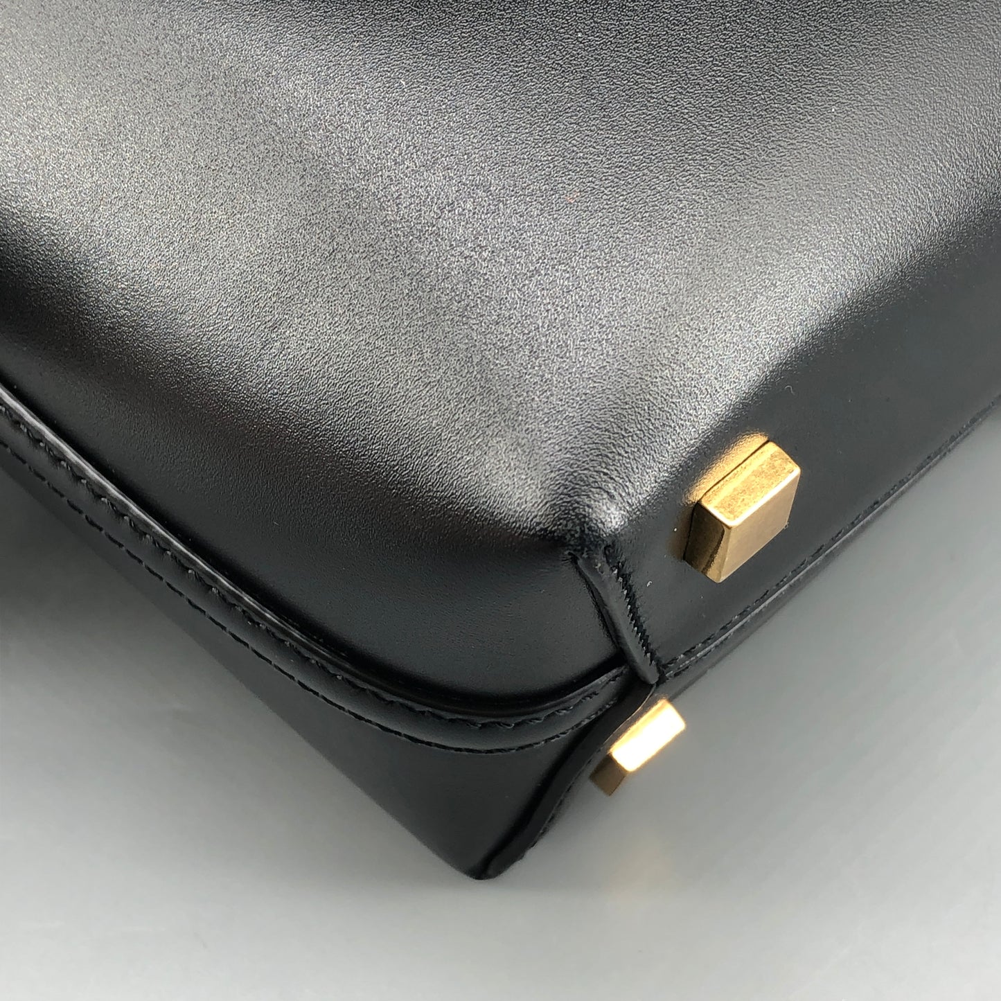 Saint Laurent Shiny Calfskin Le 37 Mini Bucket Bag Black