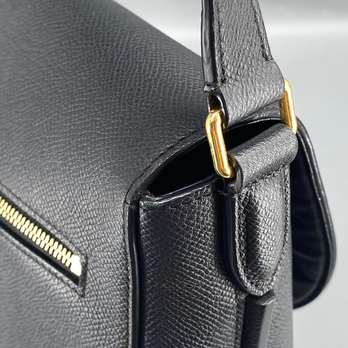Celine Trotteur Crossbody Bag Black Leather