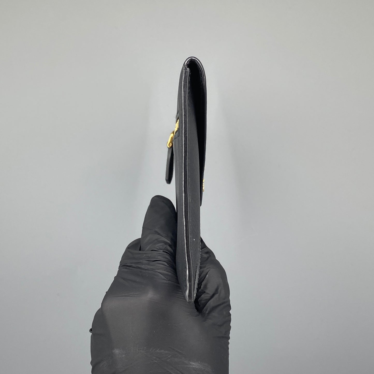 Prada Saffiano Envelope Long Wallet Black