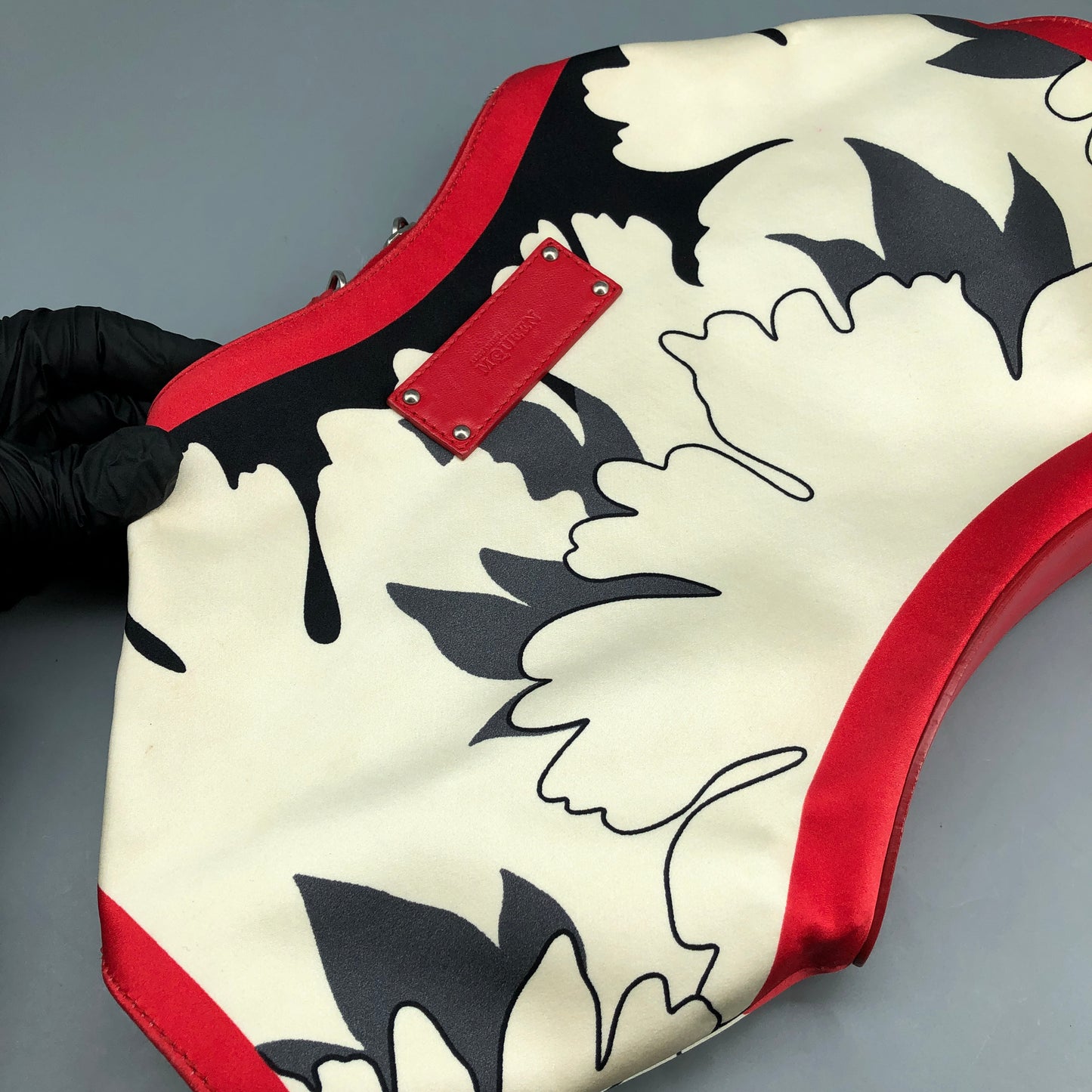 Alexander McQueen De Manta Clutch Red/Cream