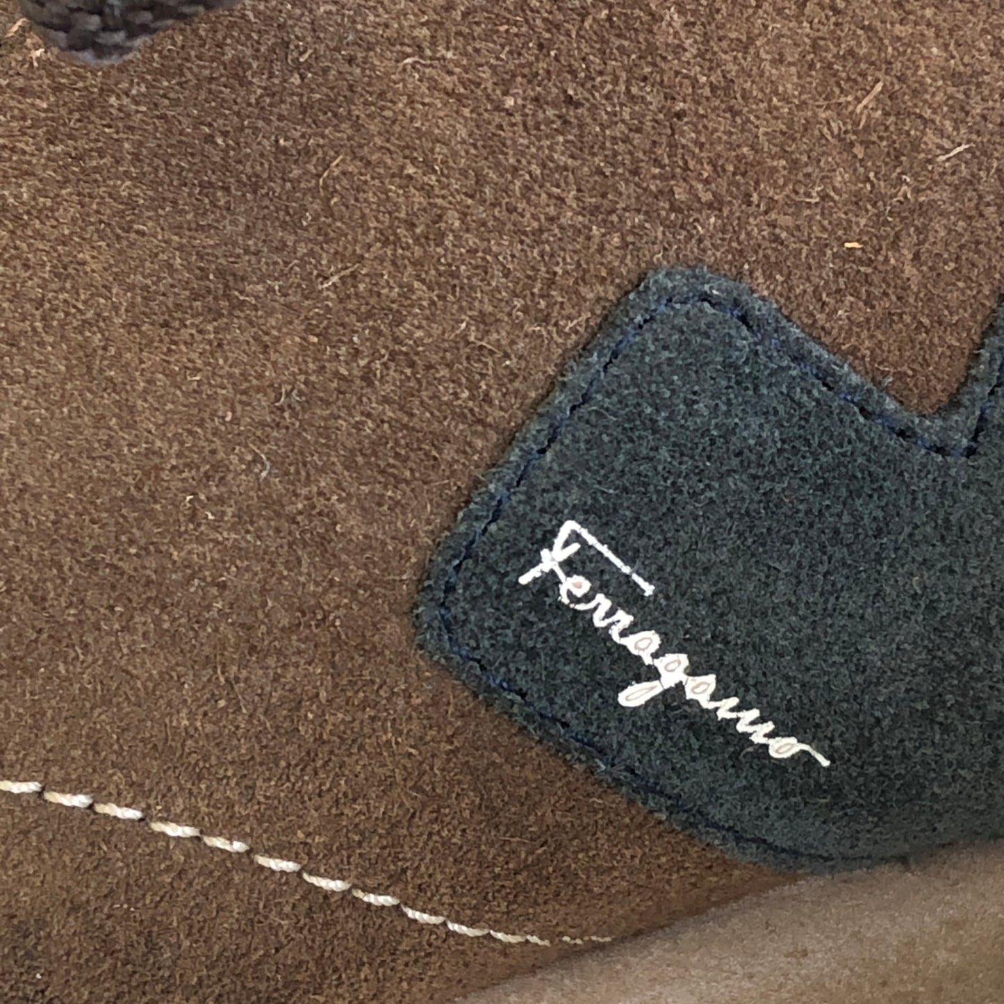 Ferragamo Brown Suede Men's Lace-up Casual Shoes US Size 8.5