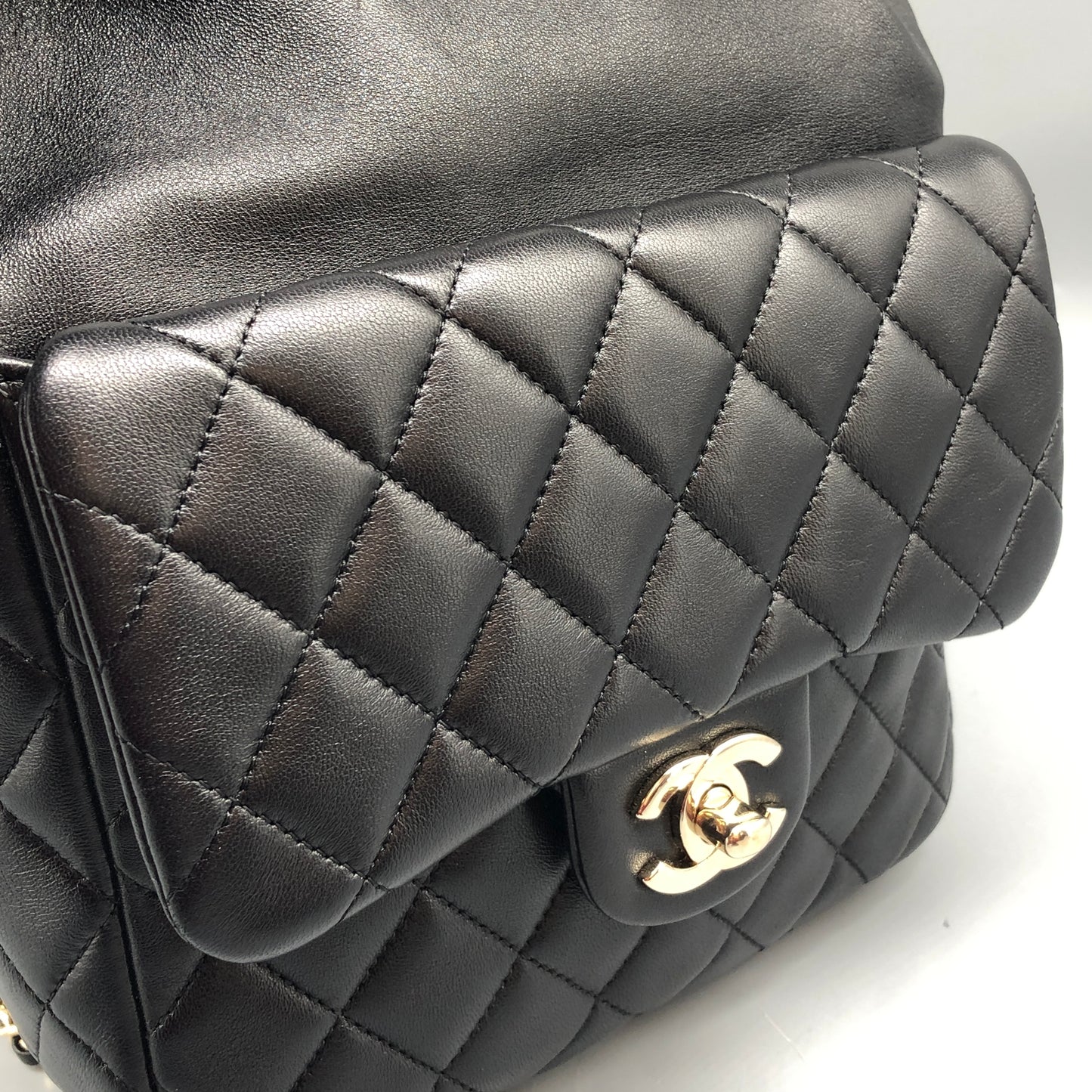 Chanel Lambskin Quilted Small In Seoul Backpack Bag Black