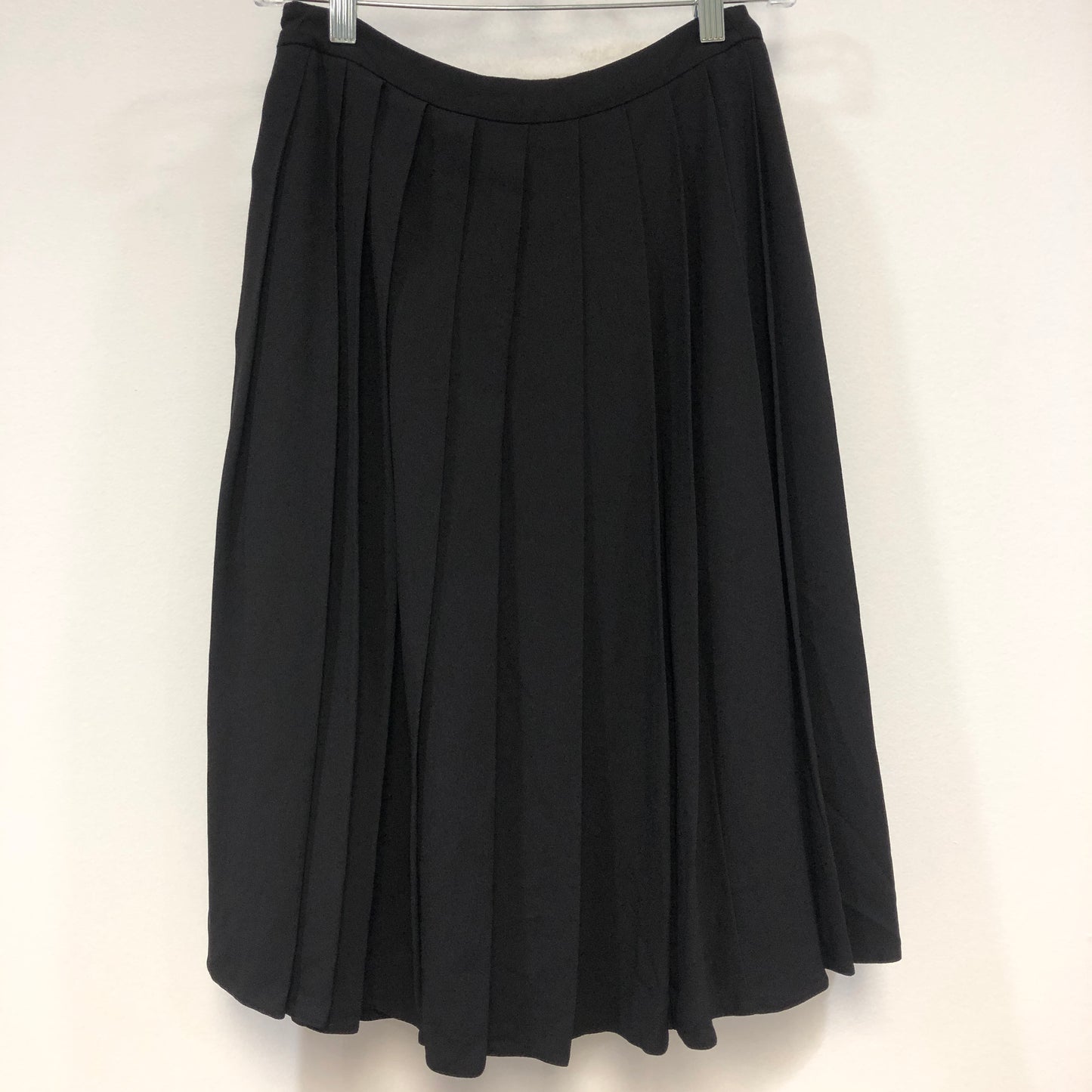 Prada Black Pleated Midi Skirt Size 38