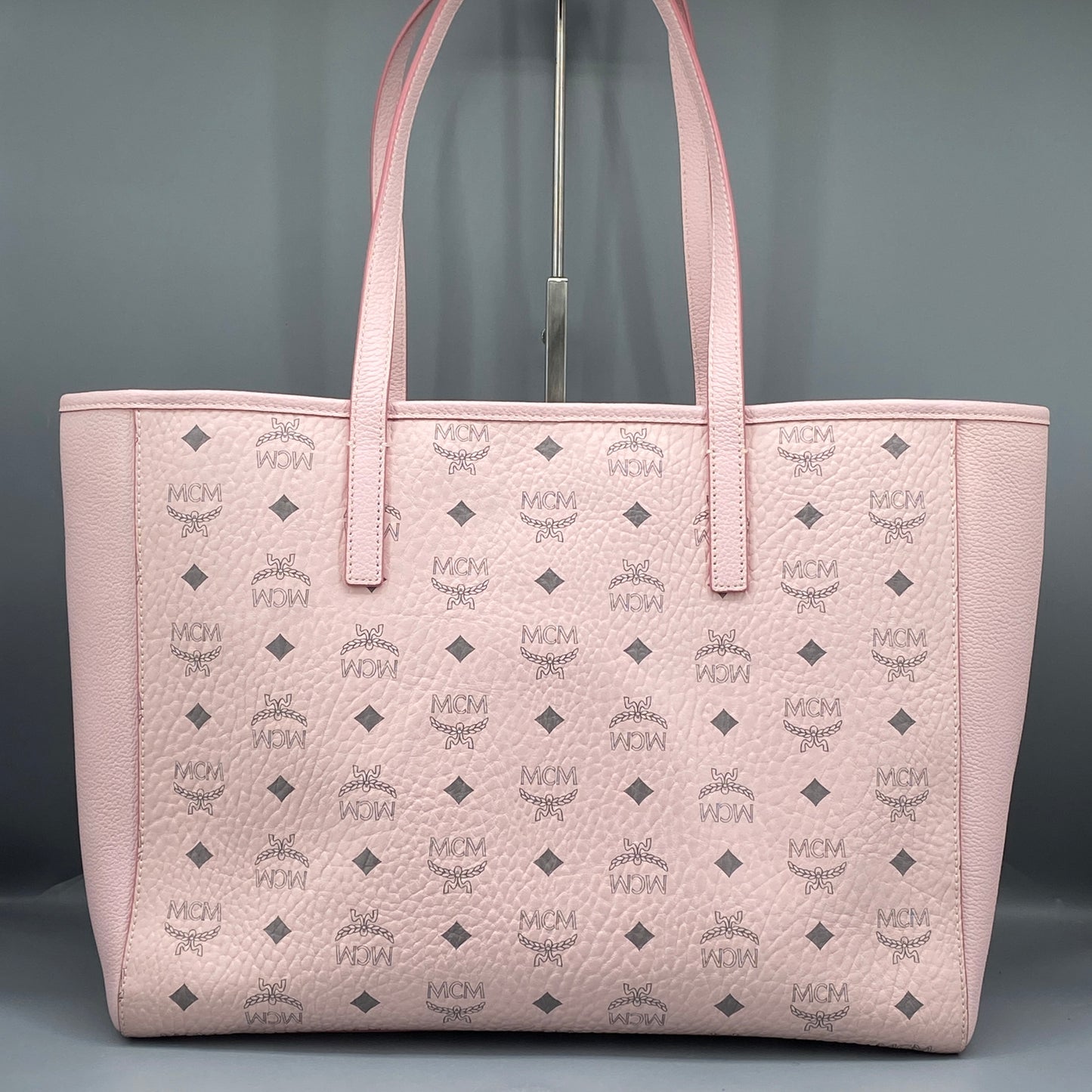MCM Blush Pink Visetos Medium Tote Bag