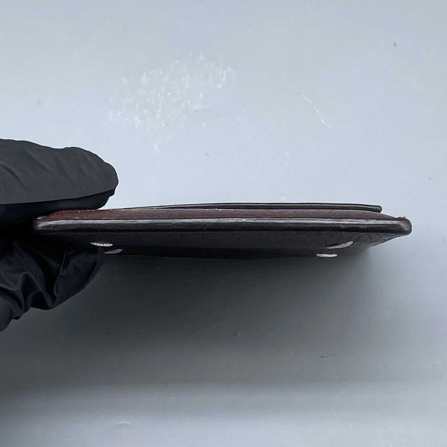 Maison Margiela Four Stitches Deep Brown Pebbled Leather Card Wallet