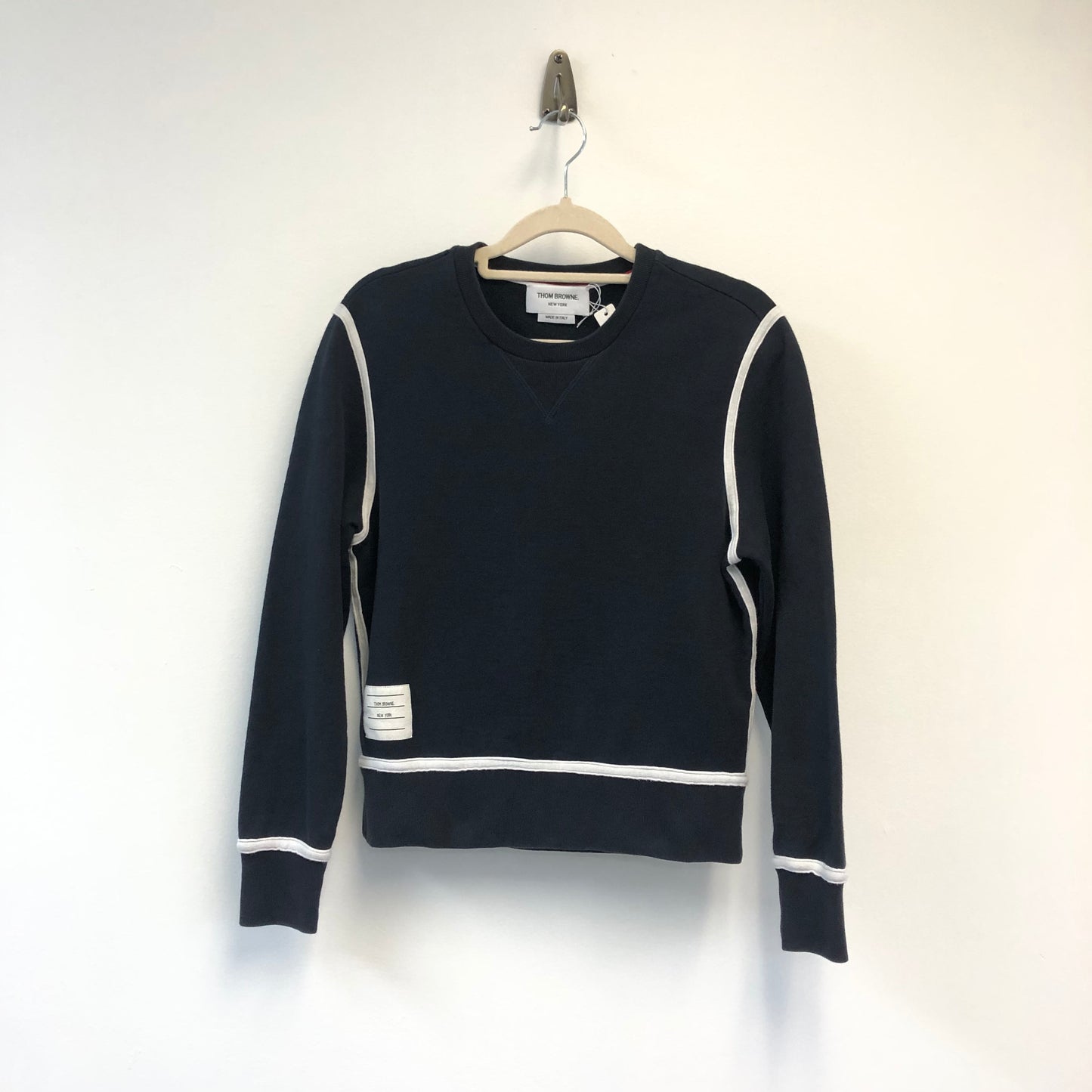 Thom Browne Classic Loopback 4-Bar Cotton Sweatshirt in Navy