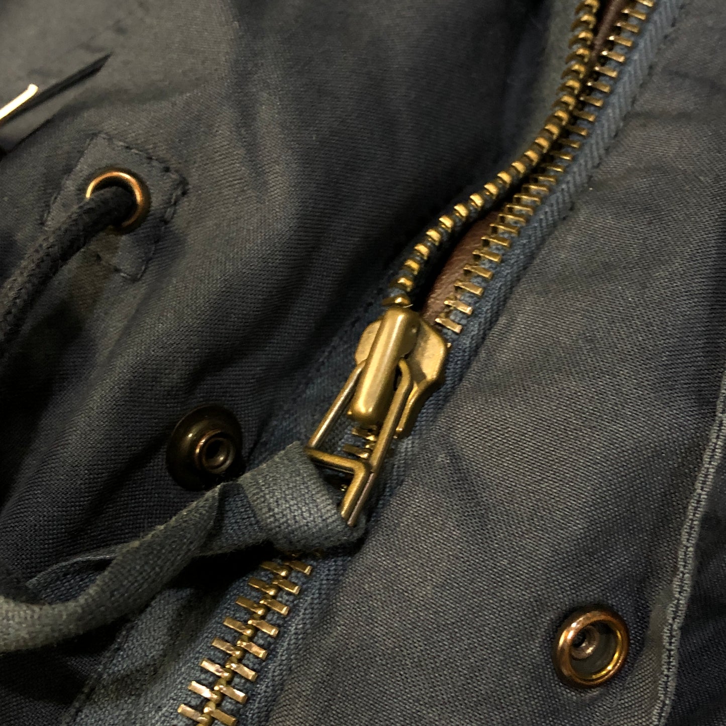 Mr & Mrs Navy Blue Fur Hood Parka Coat Size M