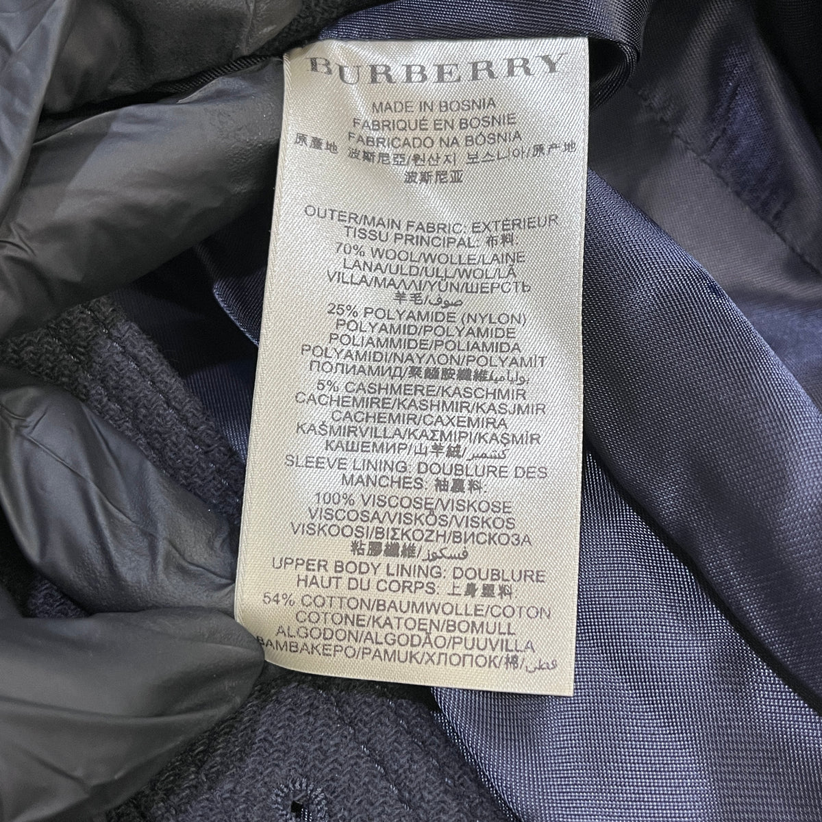 Burberry Navy Blue Military Trench Coat US size 4