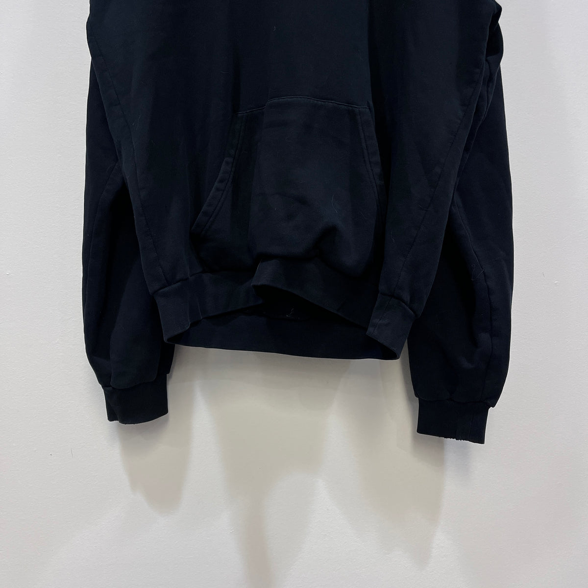 Balenciaga Navy blue  BB Logo Print Pullover Hoodie Size XXL
