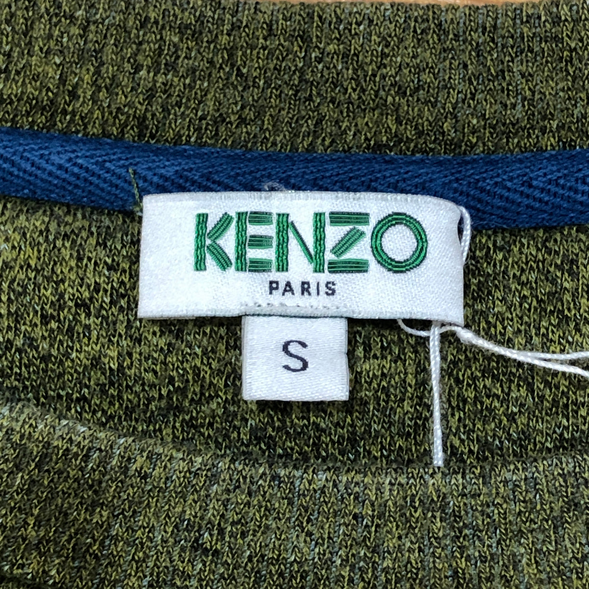 Kenzo Olive Green Tiger Head Long Sleeve Sweatshirt Size S