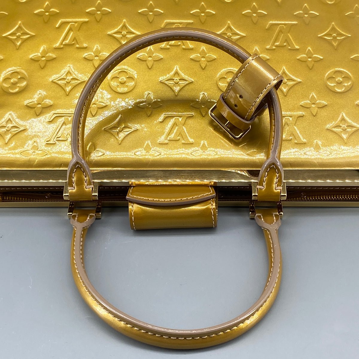 Louis Vuitton Monogram Vernis Deesse Gold Handbag