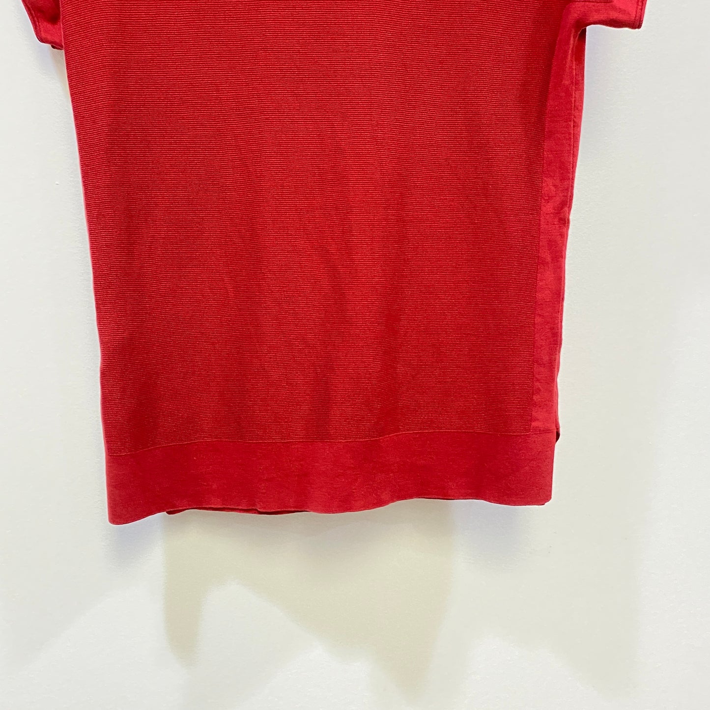 Loro Piana Red Short Sleeve Knit Top